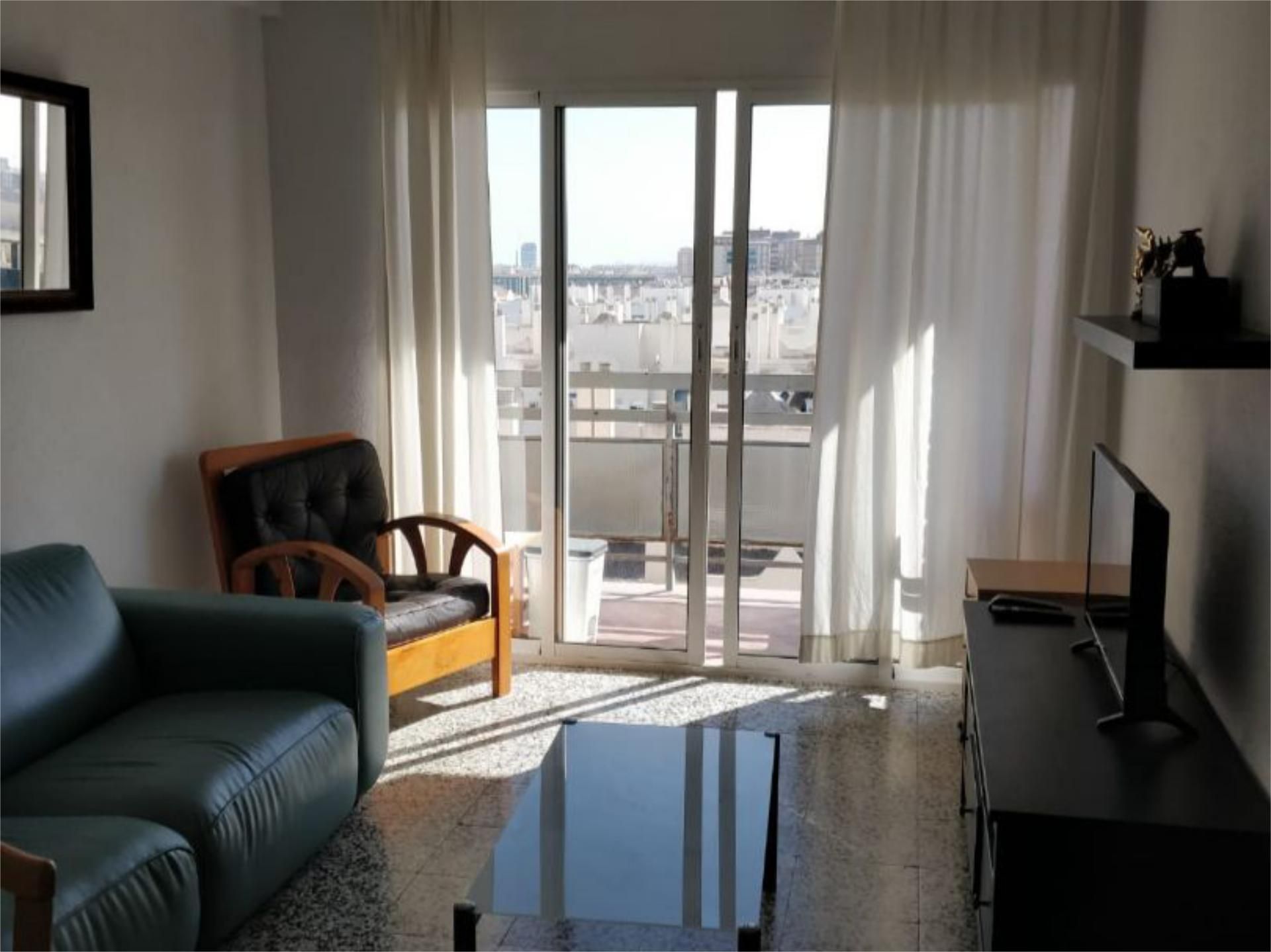 Sala de estar de Piso de alquiler en Málaga Capital con Terraza, Amueblado y Balcón