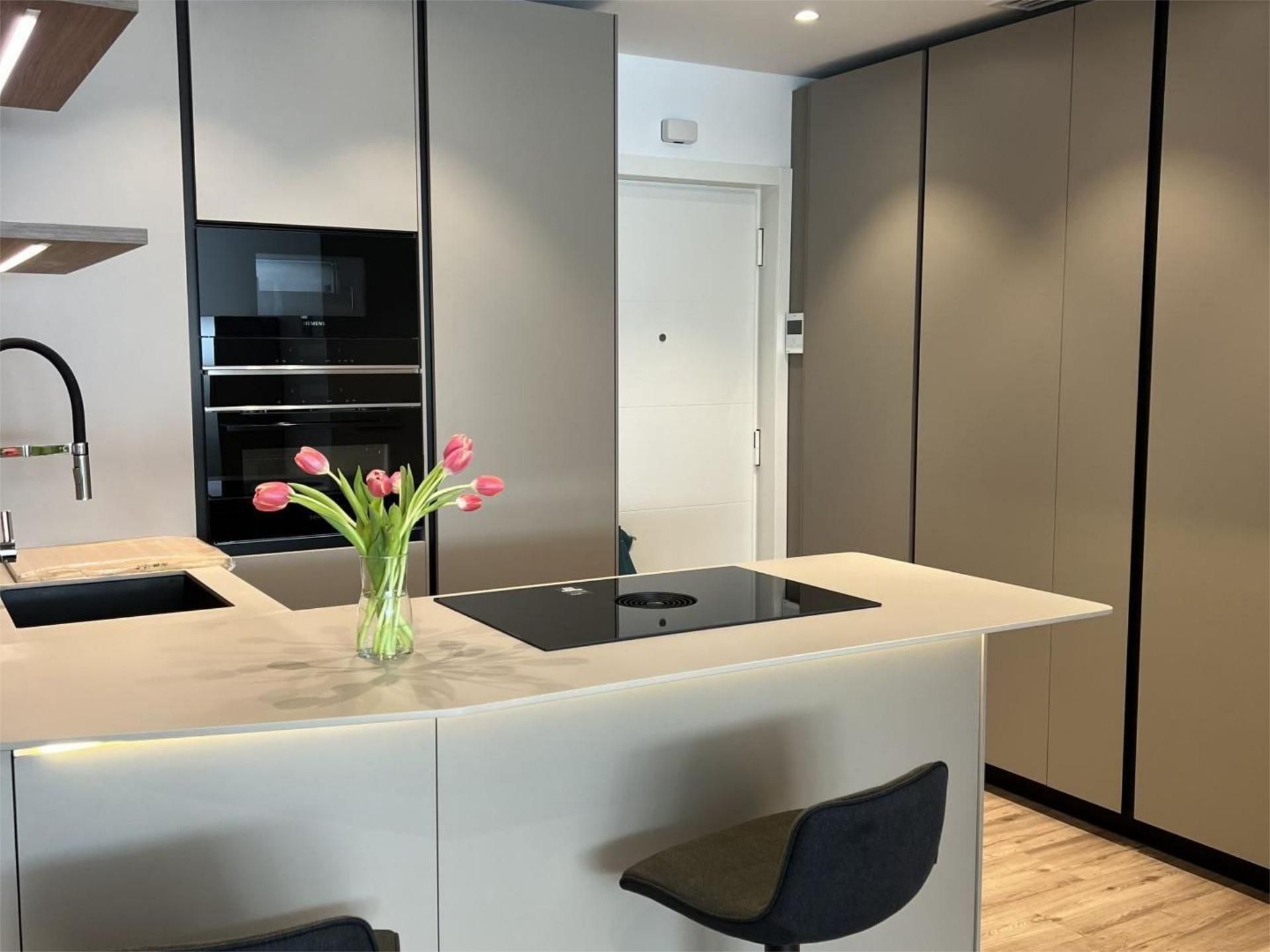 Cocina de Piso de alquiler en  Murcia Capital con Aire acondicionado, Parquet y Piscina