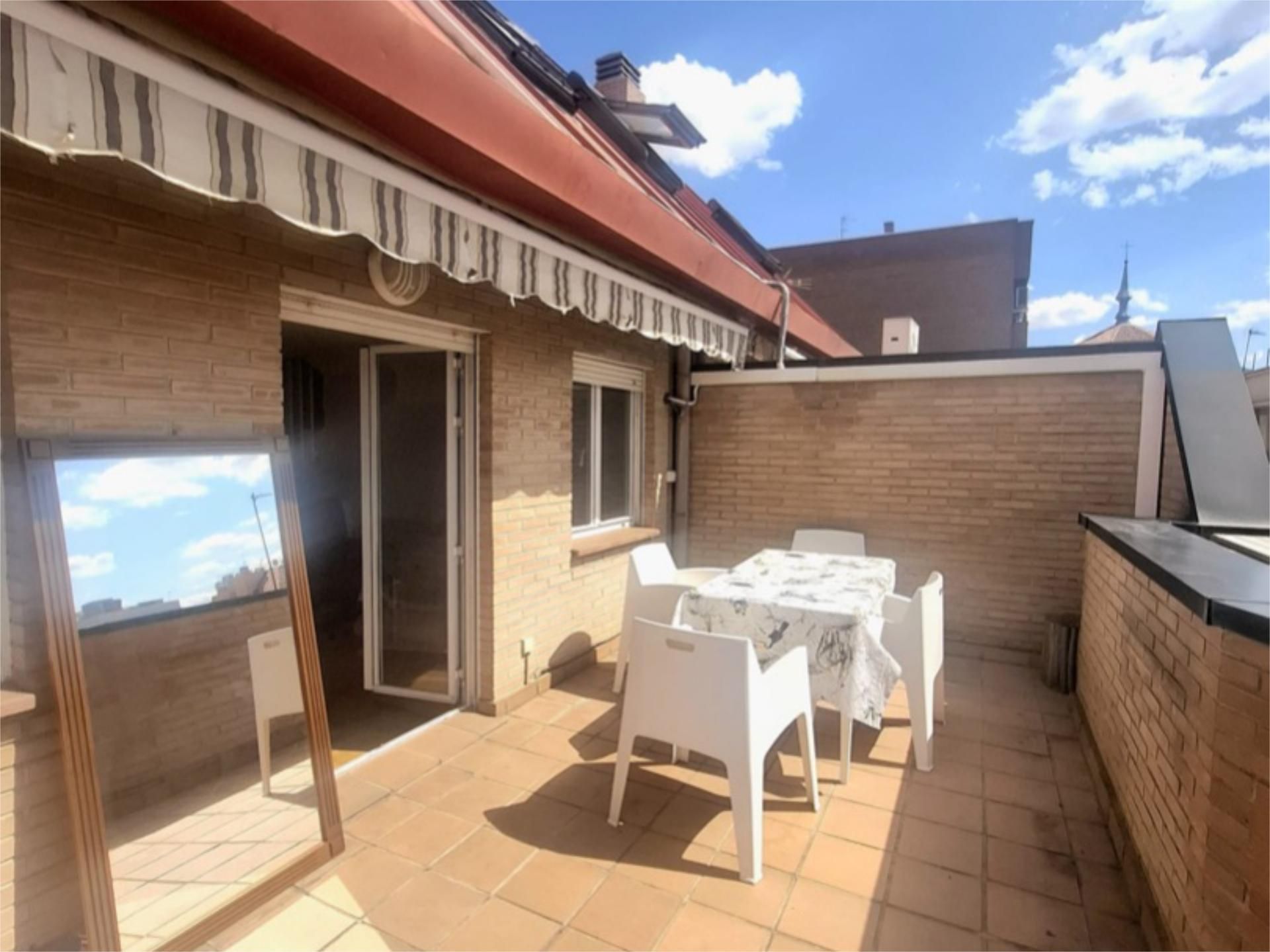 Terrace of Flat to rent in  Madrid Capital  with Air Conditioner, Heating and Parquet flooring