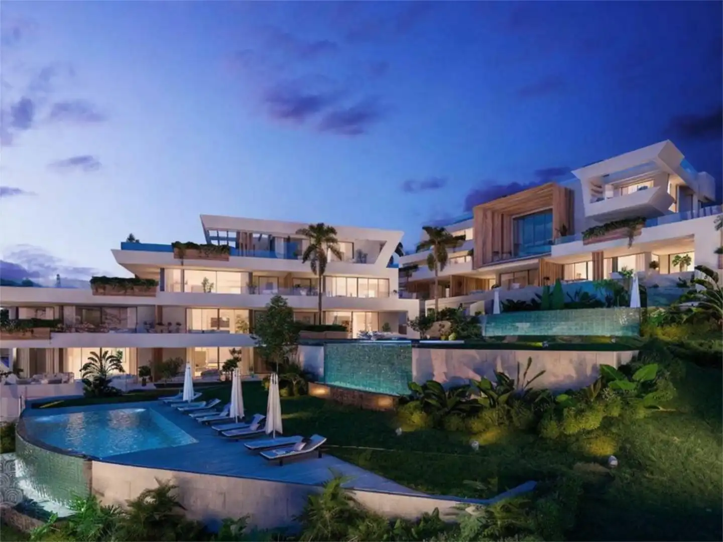 Exterior view of Flat for sale in Marbella  with Air Conditioner, Terrace and Swimming Pool