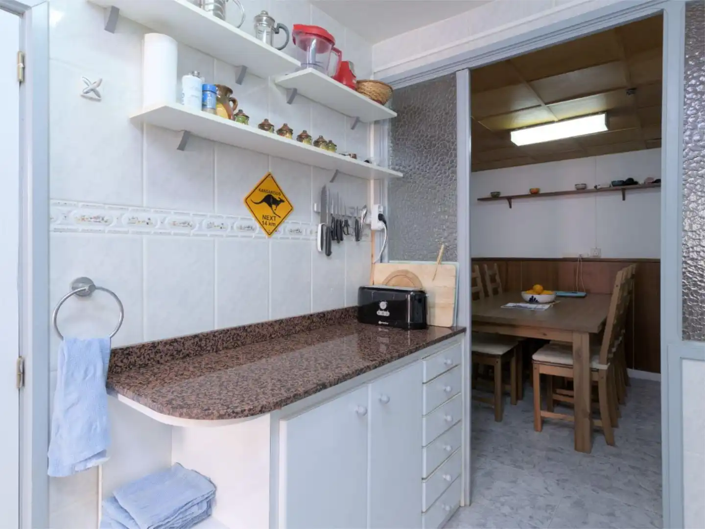 Kitchen of Apartments for share in Jijona / Xixona  with Air Conditioner and Furnished