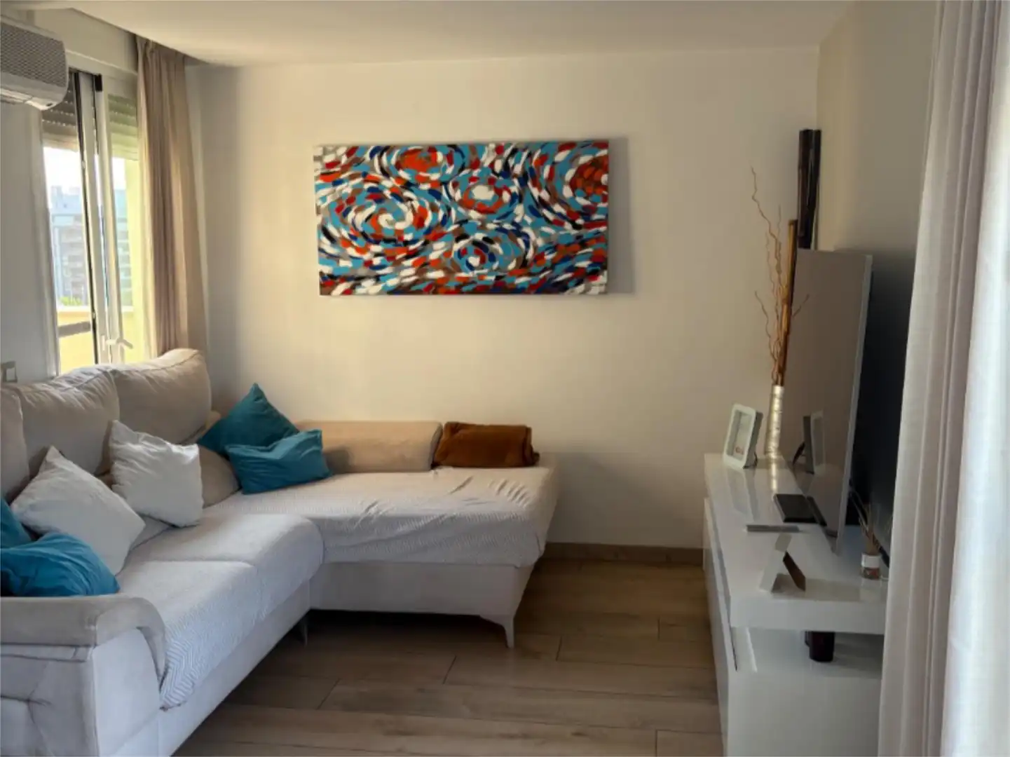 Ático en venta en Plaça D'elx, 23, Sur Sala de estar de Ático en venta en Castellón de la Plana / Castelló de la Plana con Aire acondicionado, Terraza y Balcón