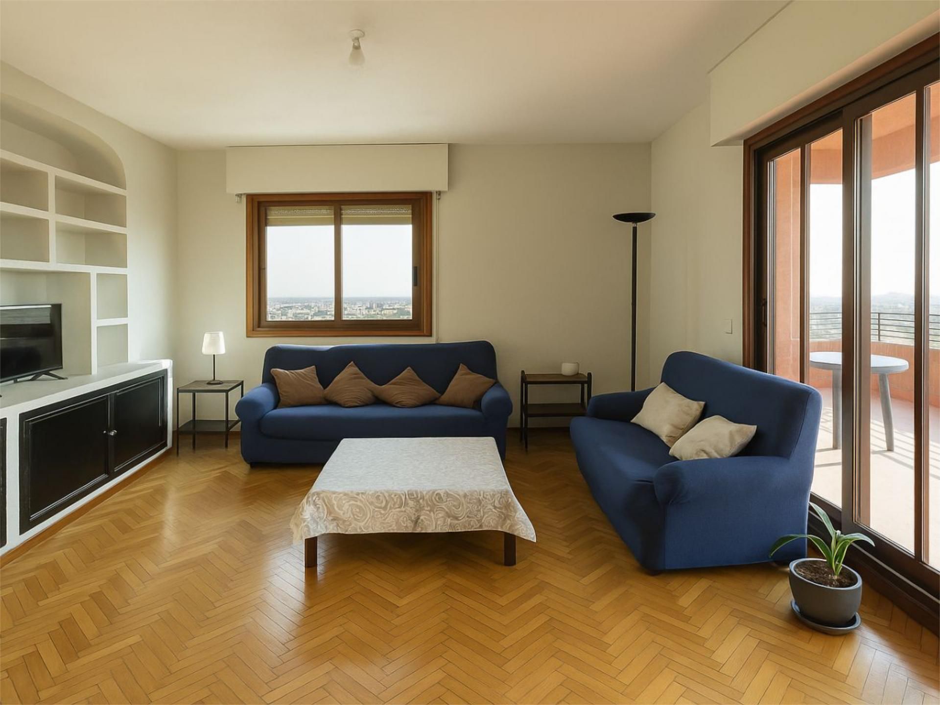 Living room of Attic to rent in  Madrid Capital  with Terrace, Swimming Pool and Balcony