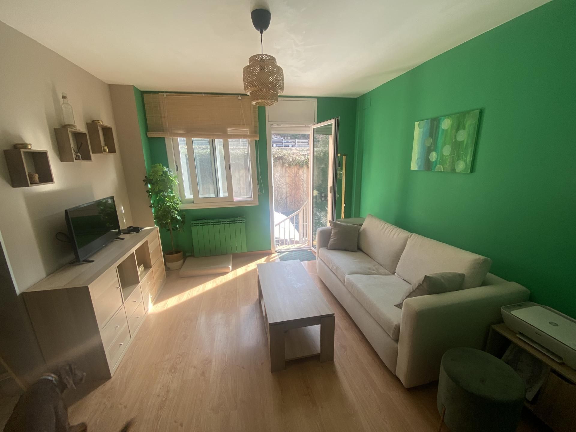 Living room of Planta baja to rent in Sant Martí de Centelles  with Heating, Parquet flooring and Terrace
