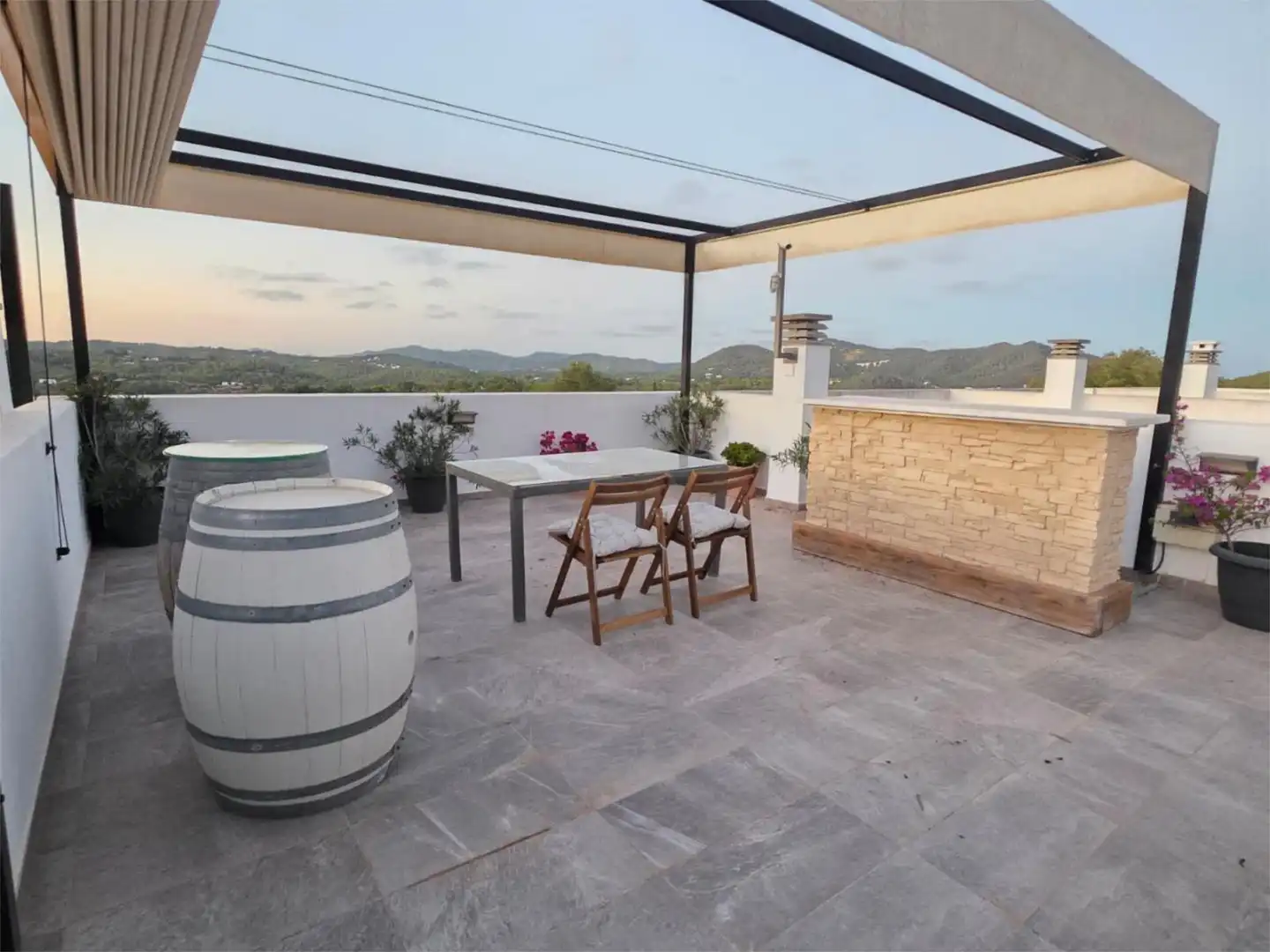 Terrace of Detached homes for sale in Santa Eulària des Riu  with Air Conditioner, Terrace and Swimming Pool
