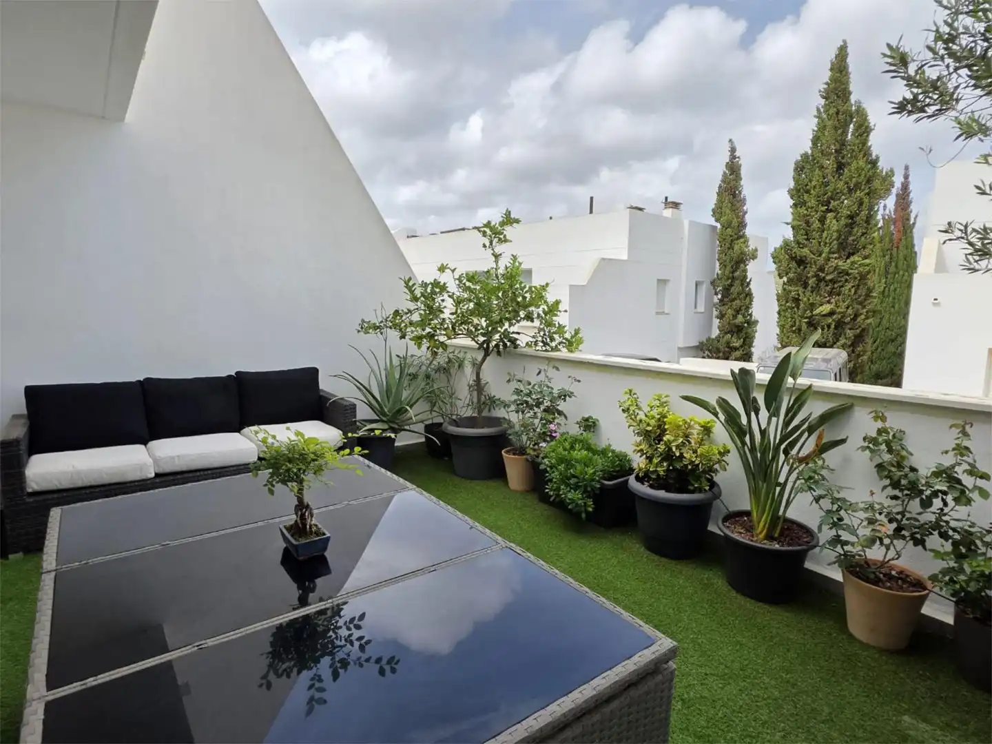 Terrace of Detached homes for sale in Santa Eulària des Riu  with Air Conditioner, Terrace and Swimming Pool