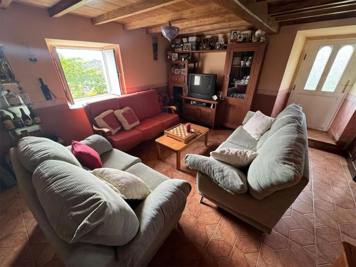 Piso en venta en Aldea Marqués Figueroa, 6, San Sadurniño Sala de estar de Piso en venta en San Sadurniño con Jardín privado y Amueblado
