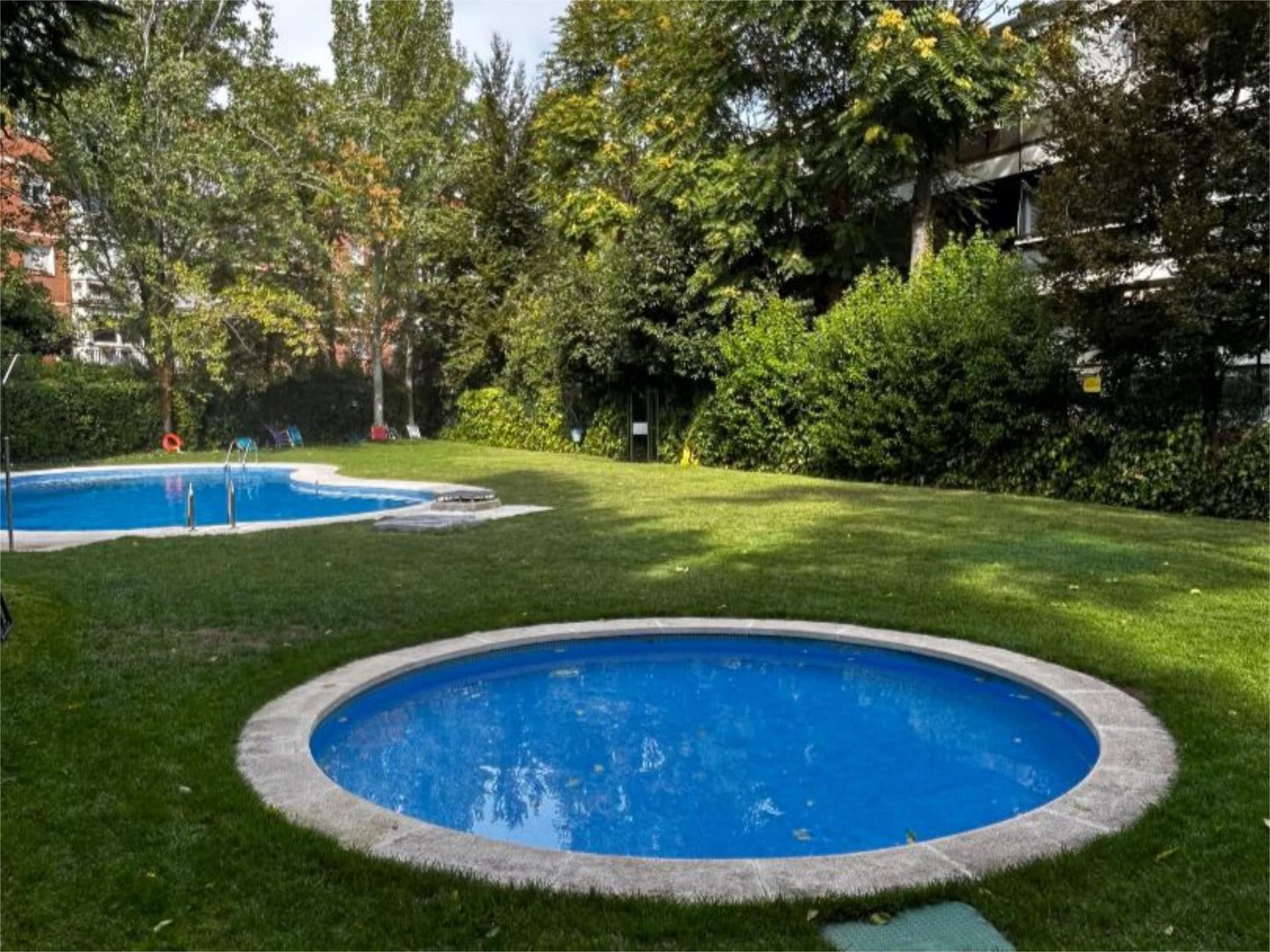 Swimming pool of Flat for sale in  Madrid Capital  with Swimming Pool and Balcony