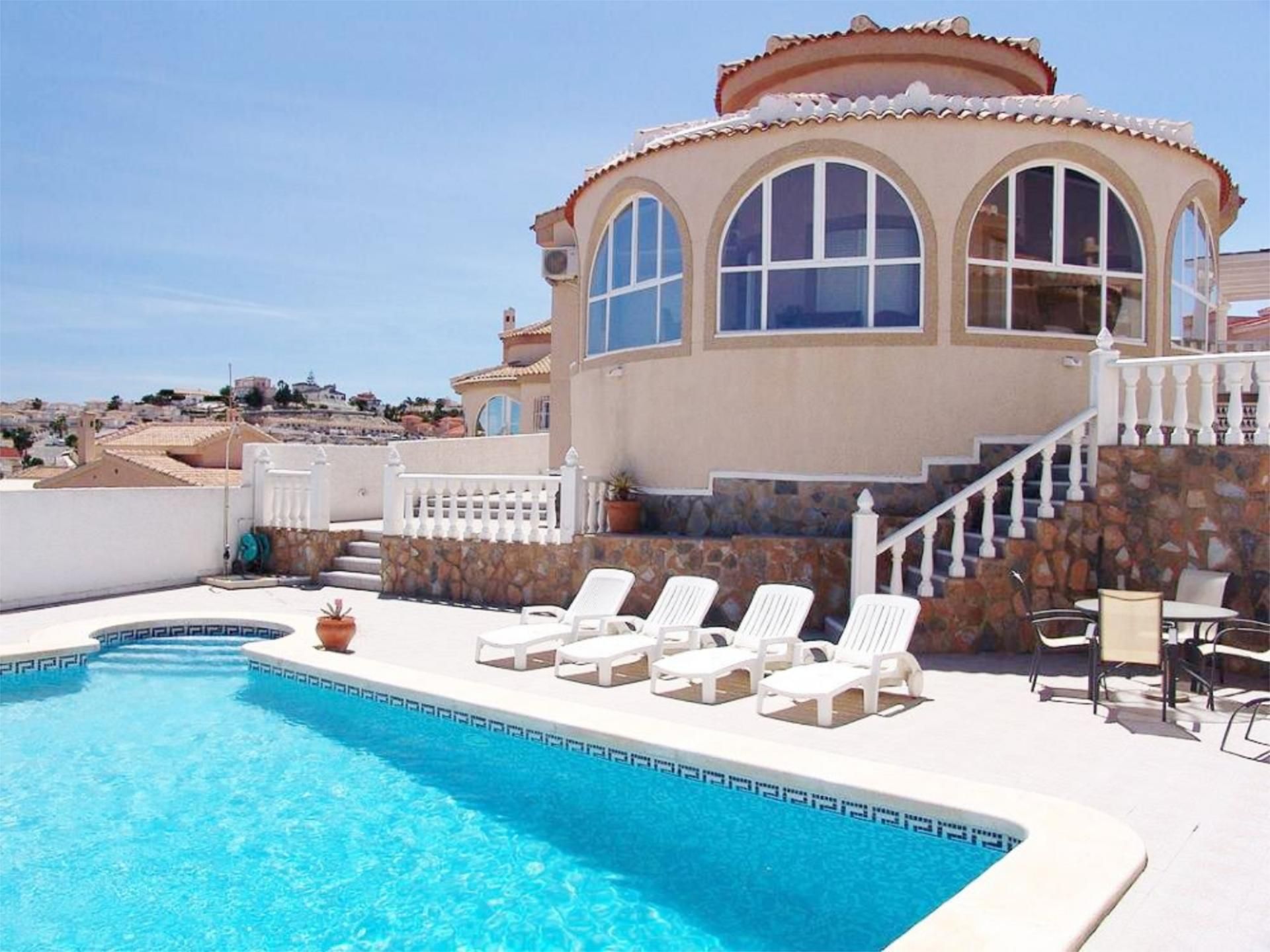 Swimming pool of House or chalet for sale in Rojales  with Air Conditioner, Heating and Private garden