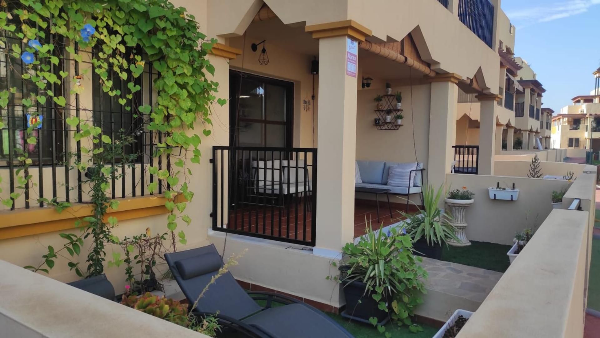 Terrace of Apartment for rent in Vera  with Air Conditioner, Heating and Private garden
