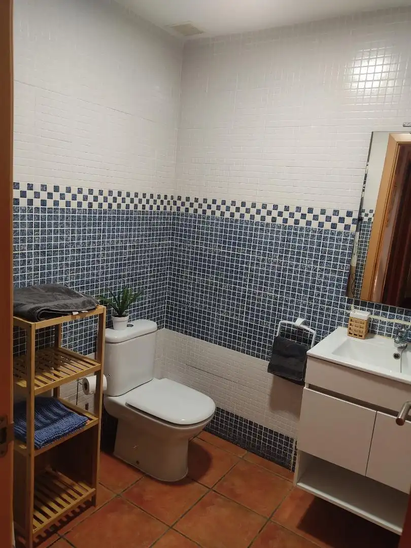 Bany de Apartament de lloguer en Vera amb Aire condicionat, Calefacció i Jardí privat