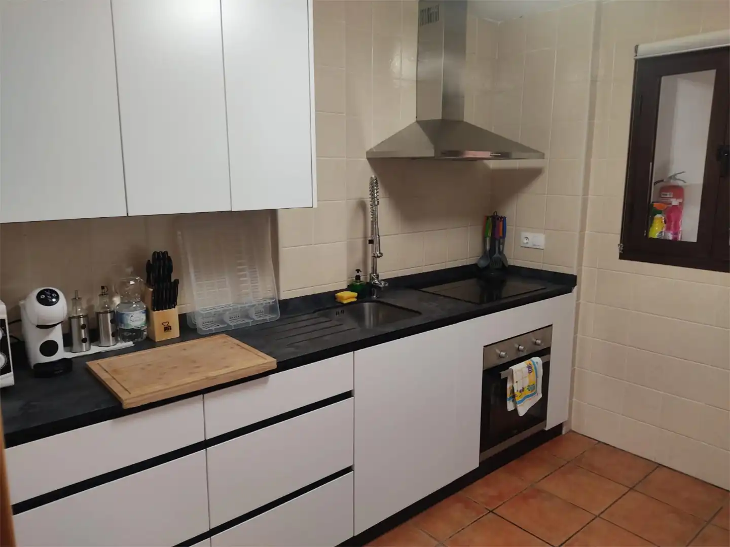 Cuina de Apartament de lloguer en Vera amb Aire condicionat, Calefacció i Jardí privat
