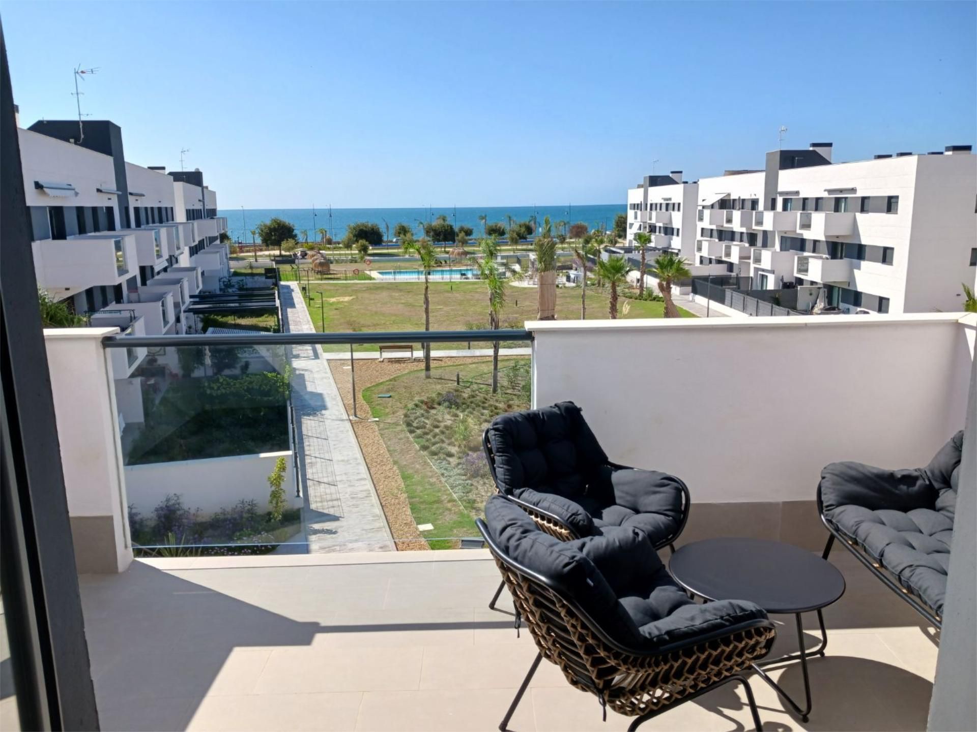 Terraza de Piso de alquiler en Vélez-Málaga con Aire acondicionado, Piscina y Balcón
