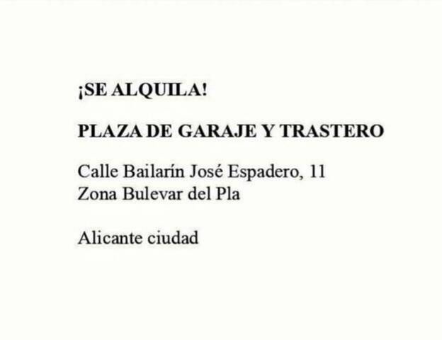 Garaje en Alquiler en Garbinet - Parque de las Avenidas