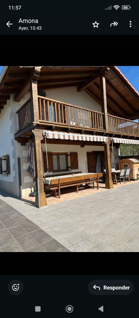 Terrace of House or chalet for sale in Lekunberri  with Heating, Private garden and Parquet flooring