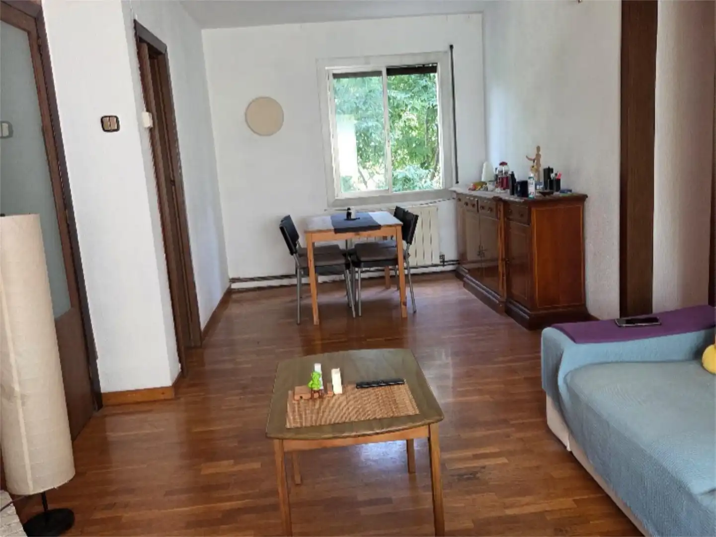 Sala d'estar de Pis en venda en Barcelona amb Calefacció, Parquet i Terrassa