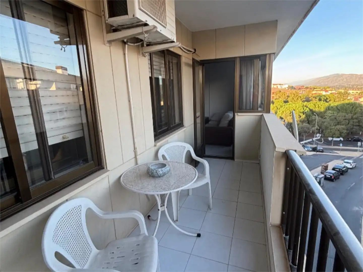 Balcony of Flat for rent in Plasencia  with Air Conditioner, Heating and Parquet flooring