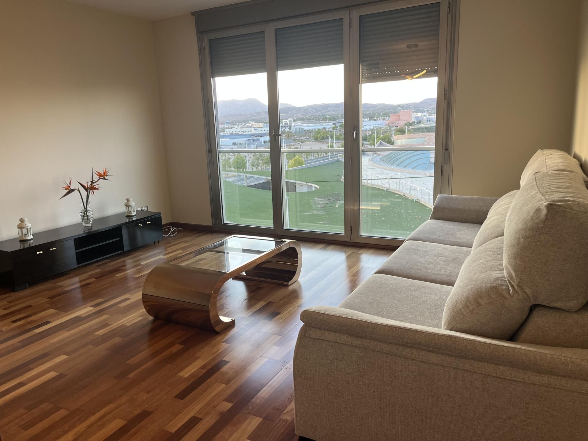 Sala de estar de Piso de alquiler en Elche / Elx con Aire acondicionado, Calefacción y Parquet