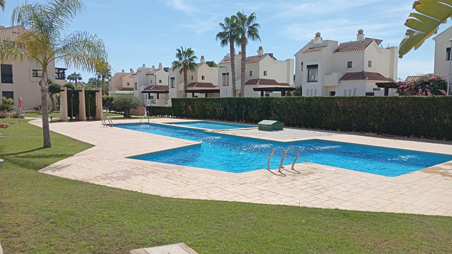 Swimming pool of Planta baja for sale in San Javier  with Air Conditioner, Heating and Private garden