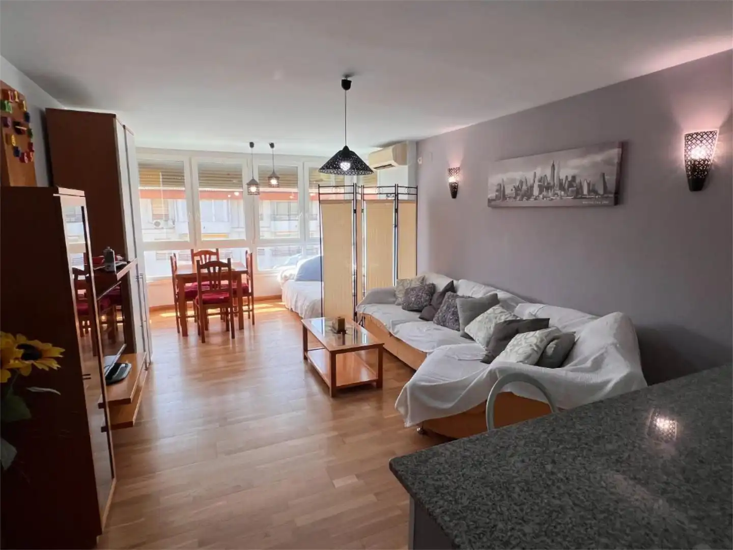 Flat for sale in Avenida Costa del Sol, 9, Laguna Beach Living room of Flat for sale in Torrox with Air Conditioner and Swimming Pool