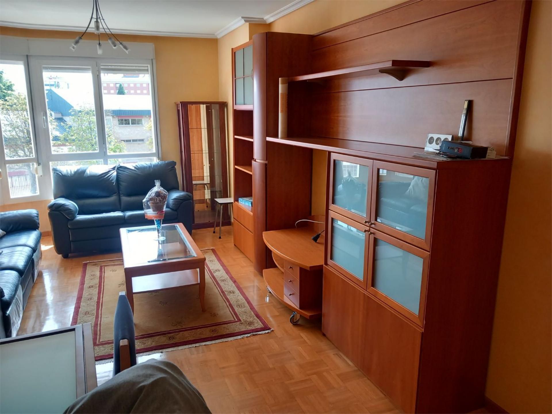 Sala d'estar de Pis de lloguer en Burgos Capital amb Calefacció, Parquet i Terrassa