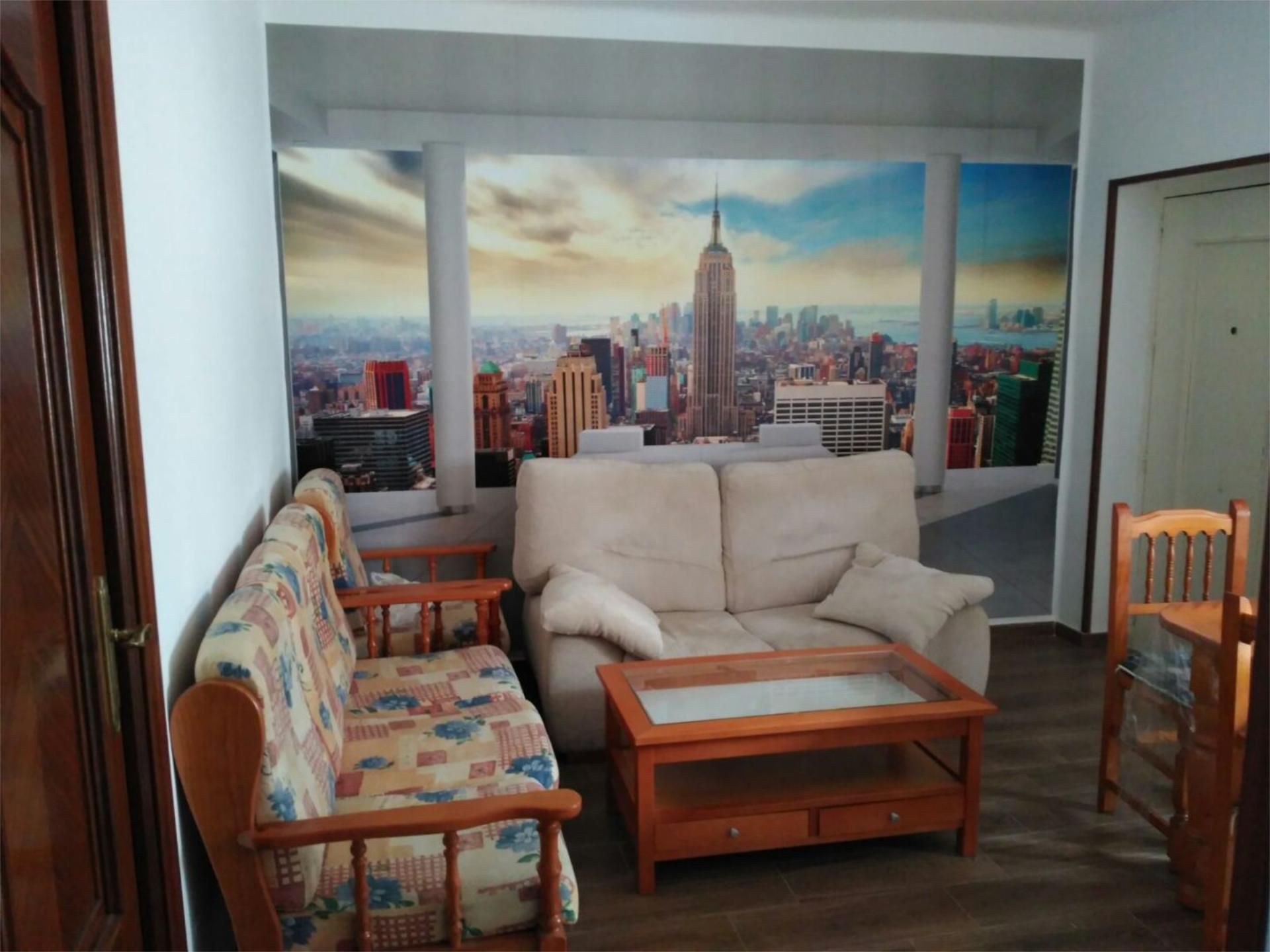 Living room of Flat to share in  Albacete Capital  with Heating, Terrace and Furnished