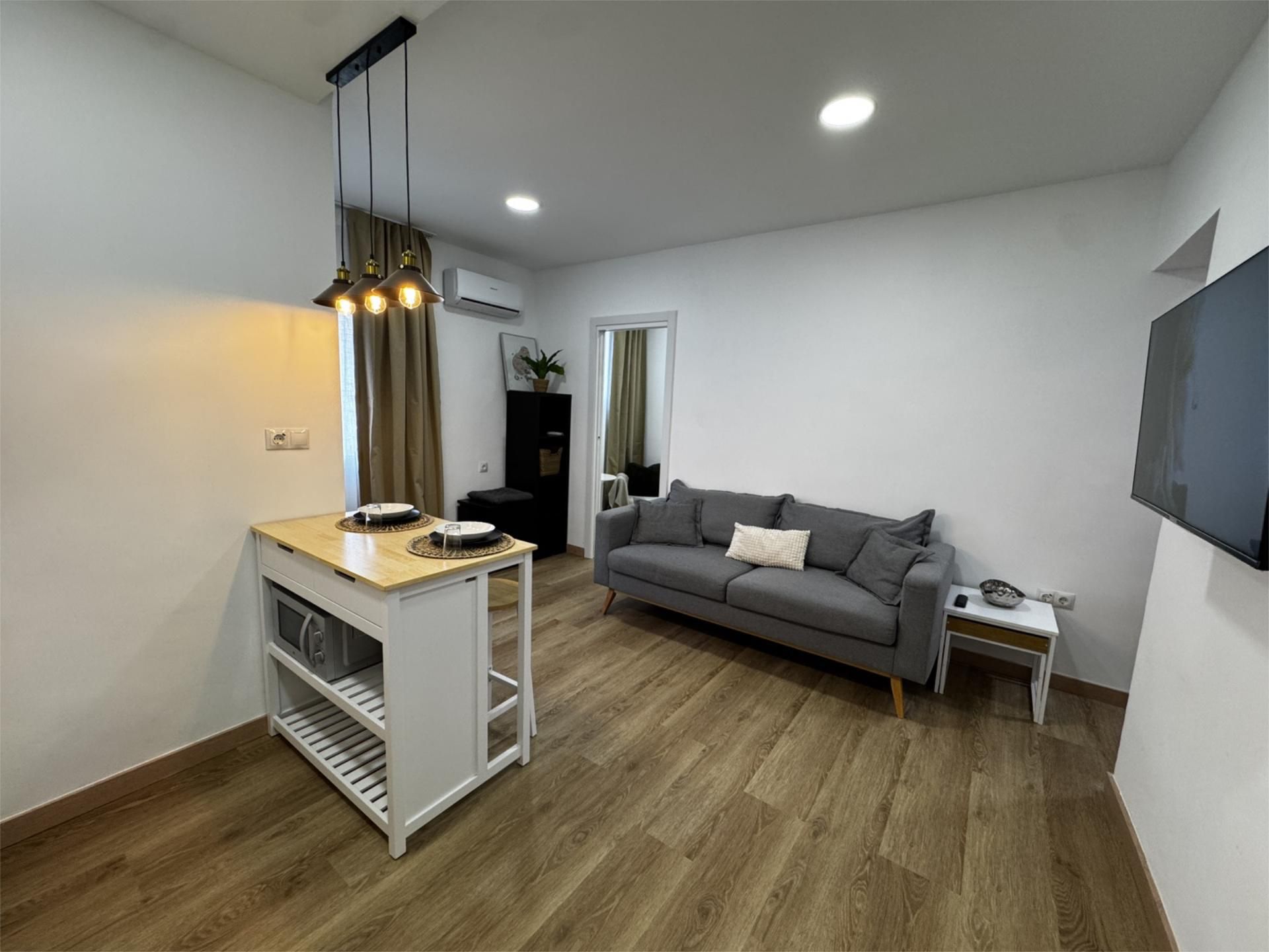 Living room of Flat to rent in  Madrid Capital  with Air Conditioner