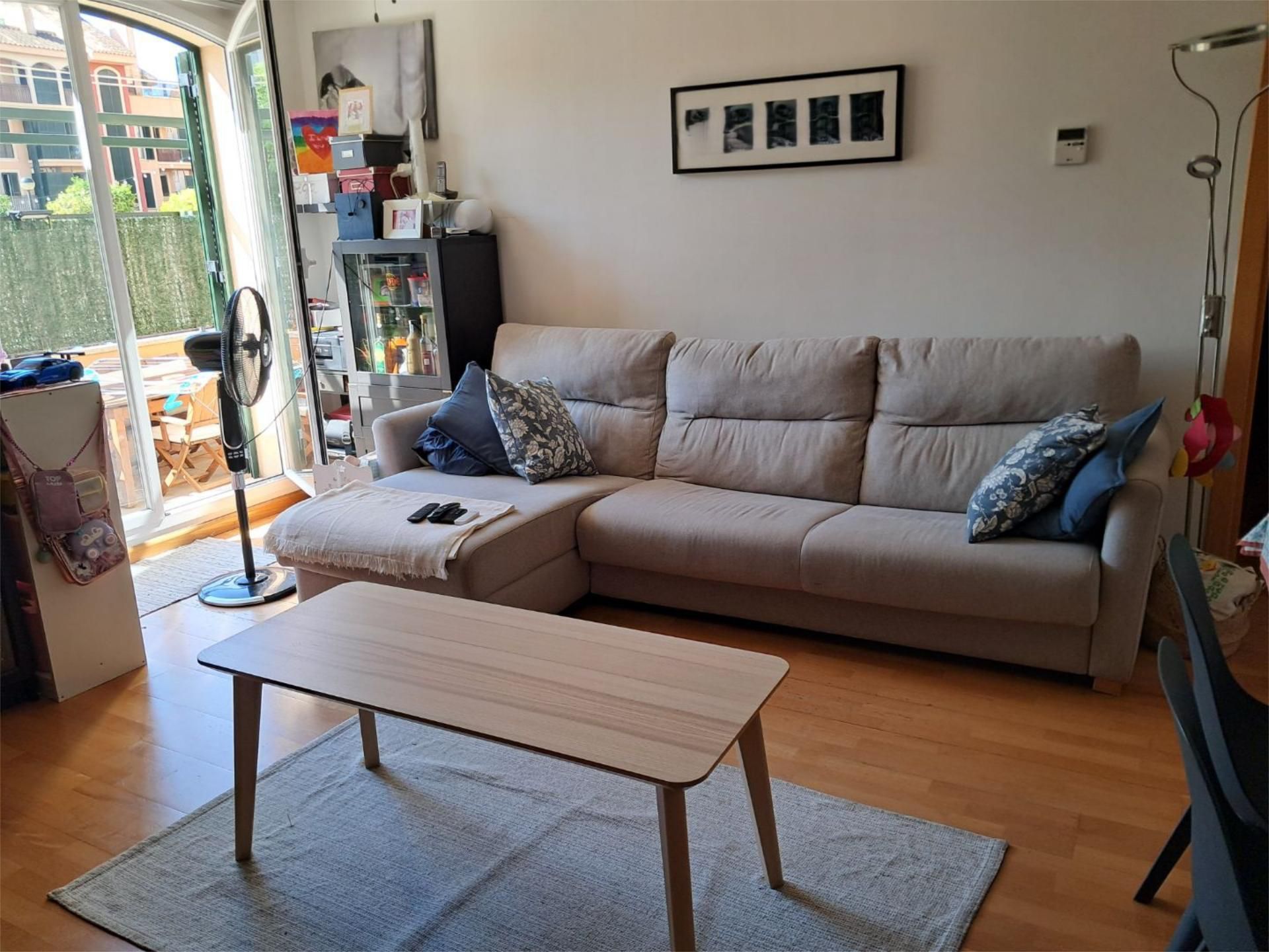 Living room of Flat for sale in  Palma de Mallorca  with Air Conditioner, Parquet flooring and Terrace