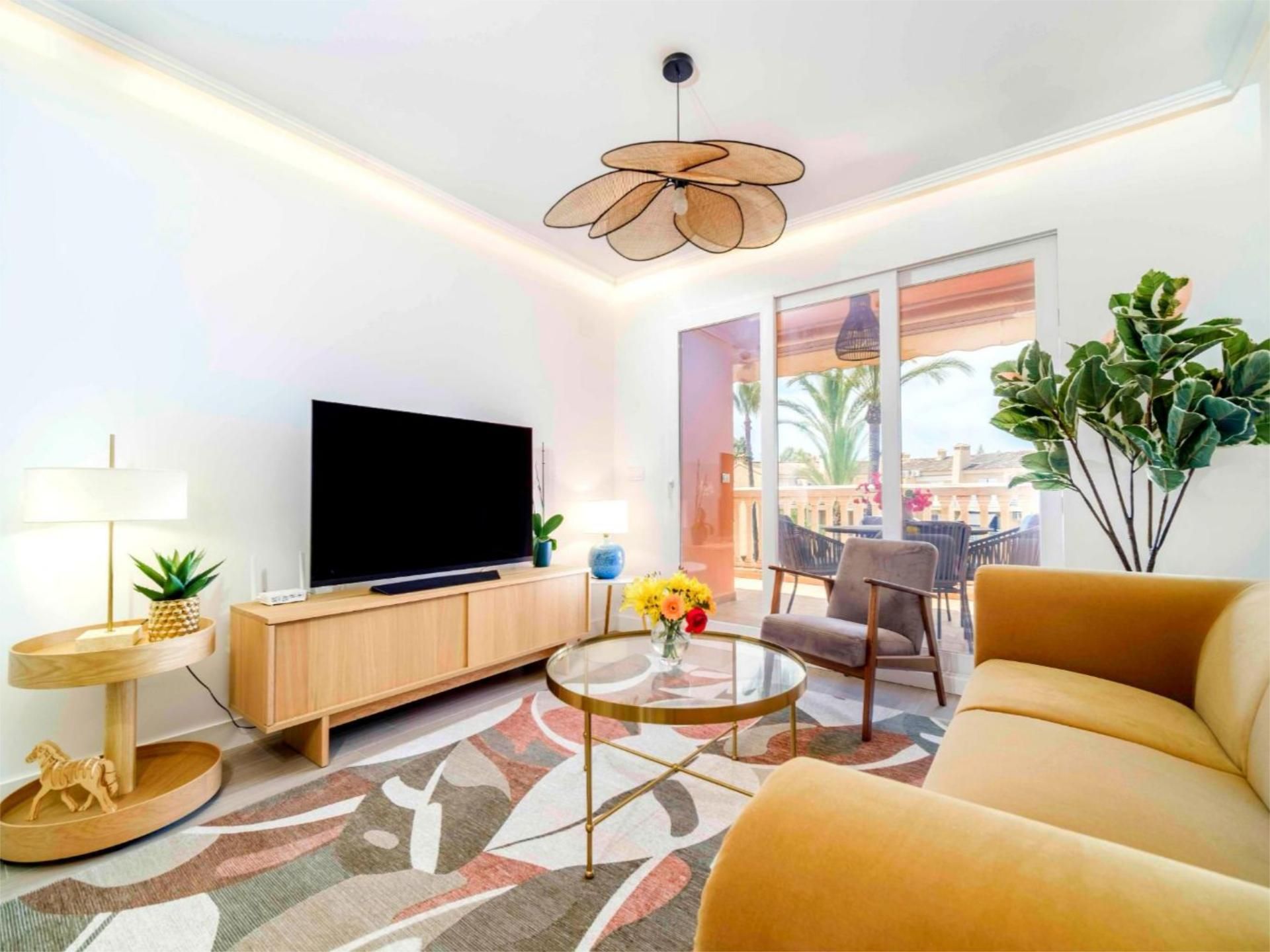 Sala de estar de Piso en venta en Jávea / Xàbia con Aire acondicionado, Terraza y Piscina