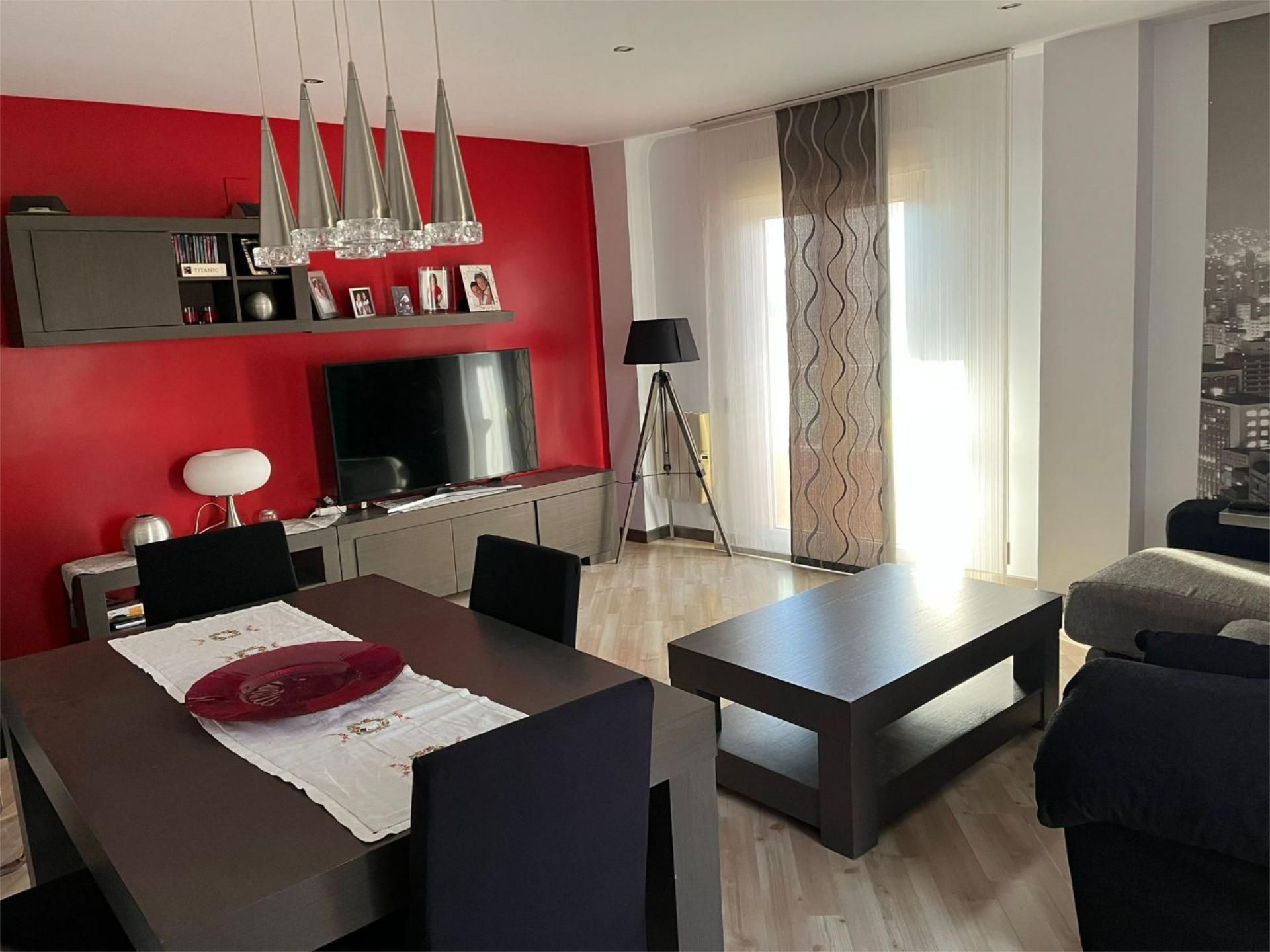 Living room of Flat to rent in L'Olleria  with Heating, Parquet flooring and Furnished