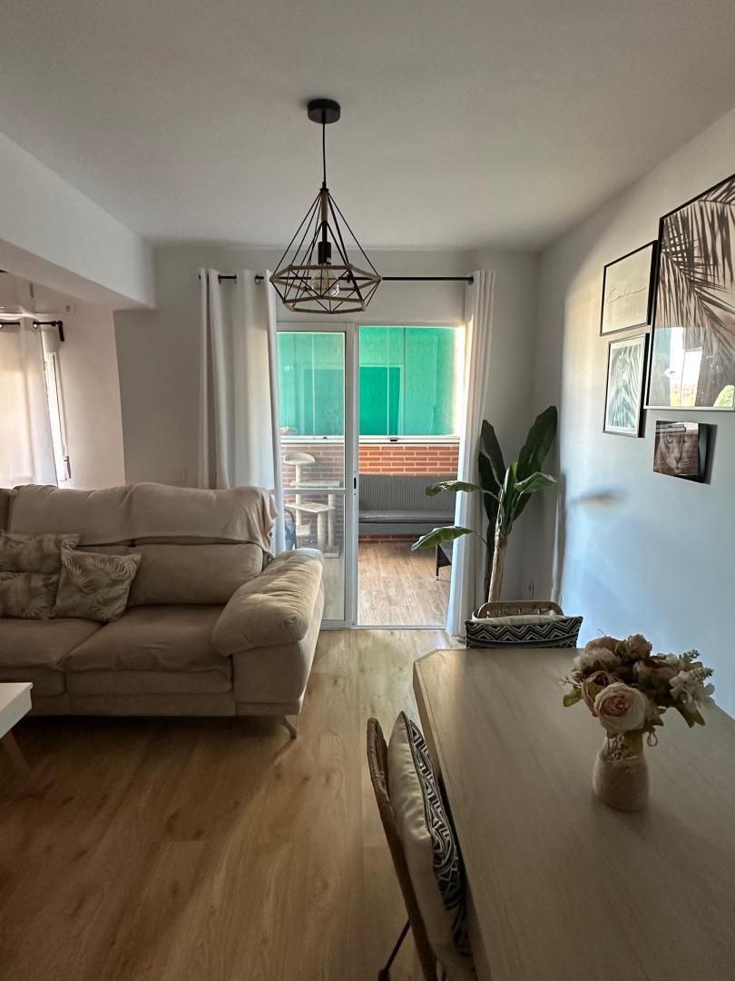 Sala d'estar de Pis en venda en Málaga Capital amb Aire condicionat, Parquet i Terrassa