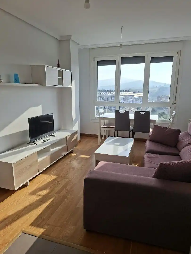 Sala de estar de Piso de alquiler en Vegadeo con Calefacción, Parquet y Amueblado