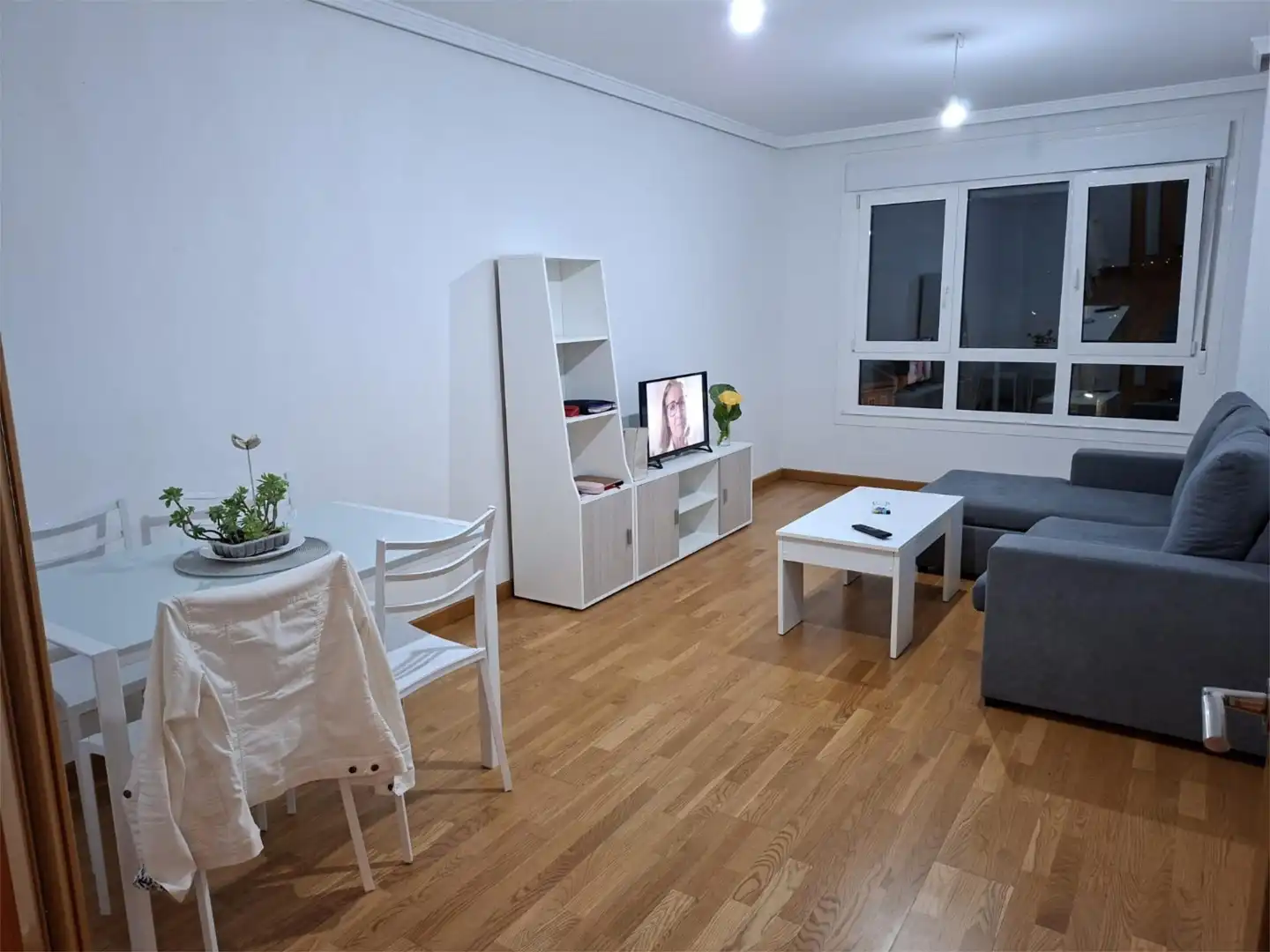 Sala de estar de Piso de alquiler en Vegadeo con Calefacción, Parquet y Amueblado