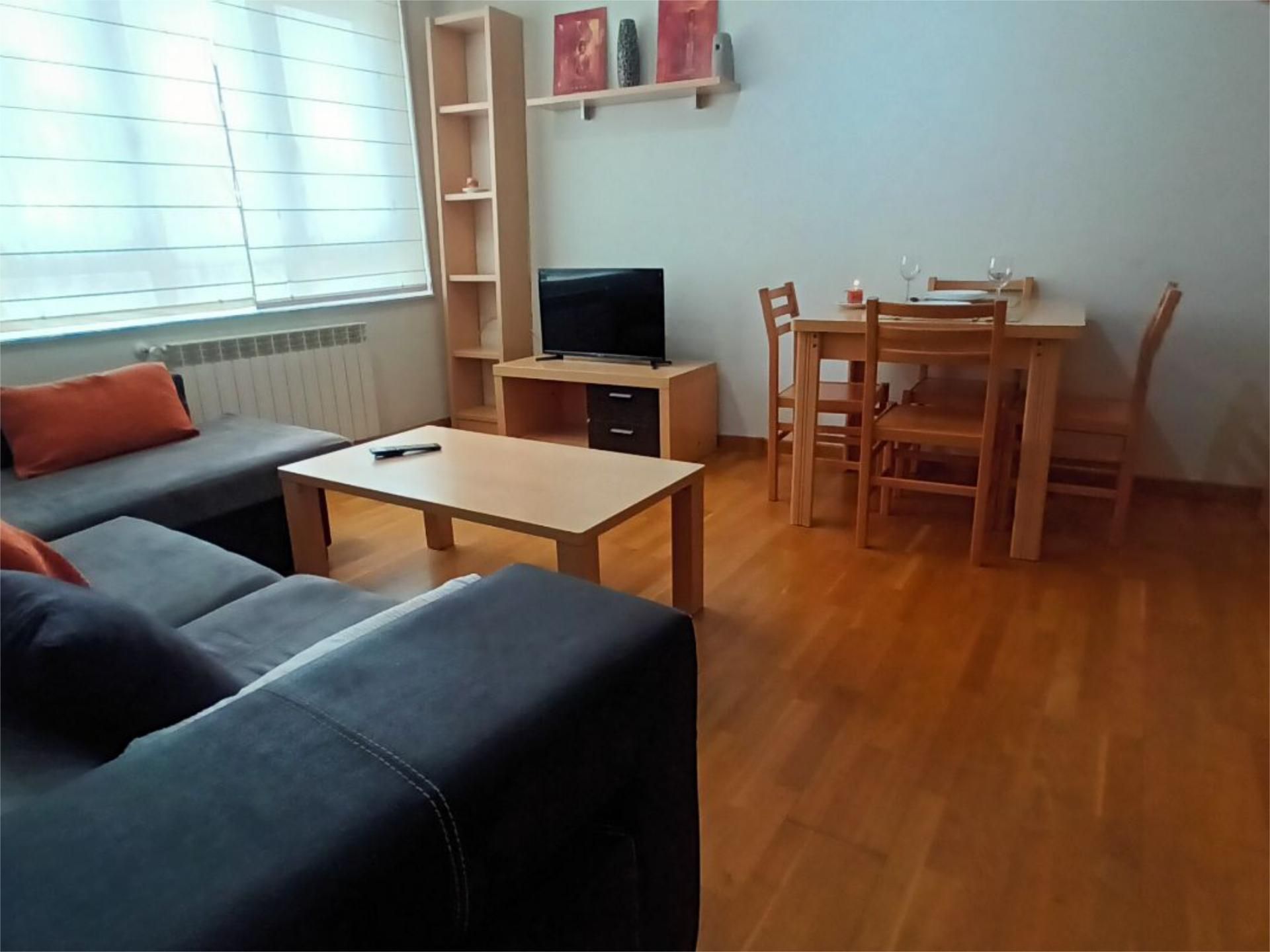 Sala d'estar de Pis de lloguer en Lugo Capital amb Calefacció, Parquet i Moblat