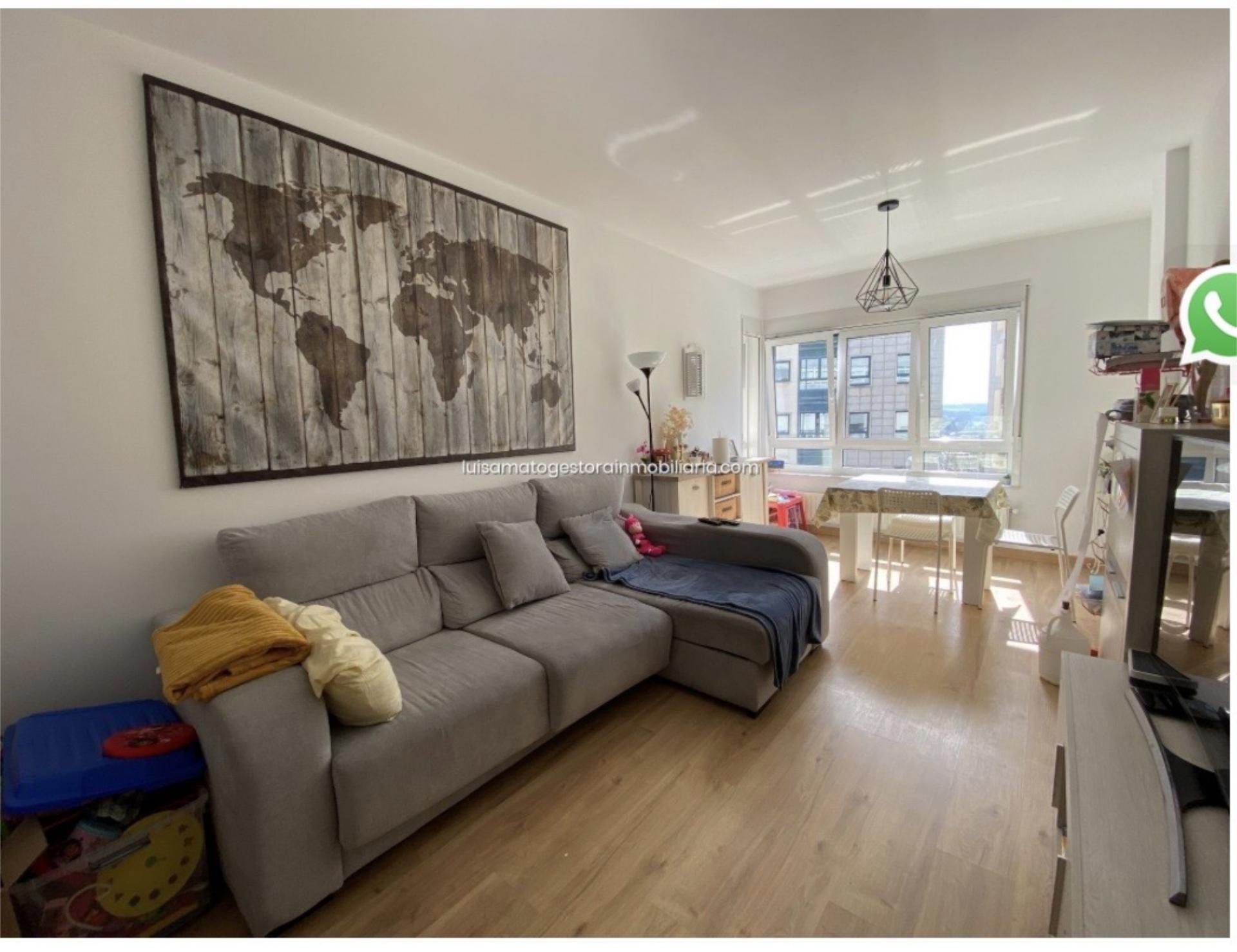 Living room of Flat for sale in Lugo Capital  with Heating, Parquet flooring and Terrace