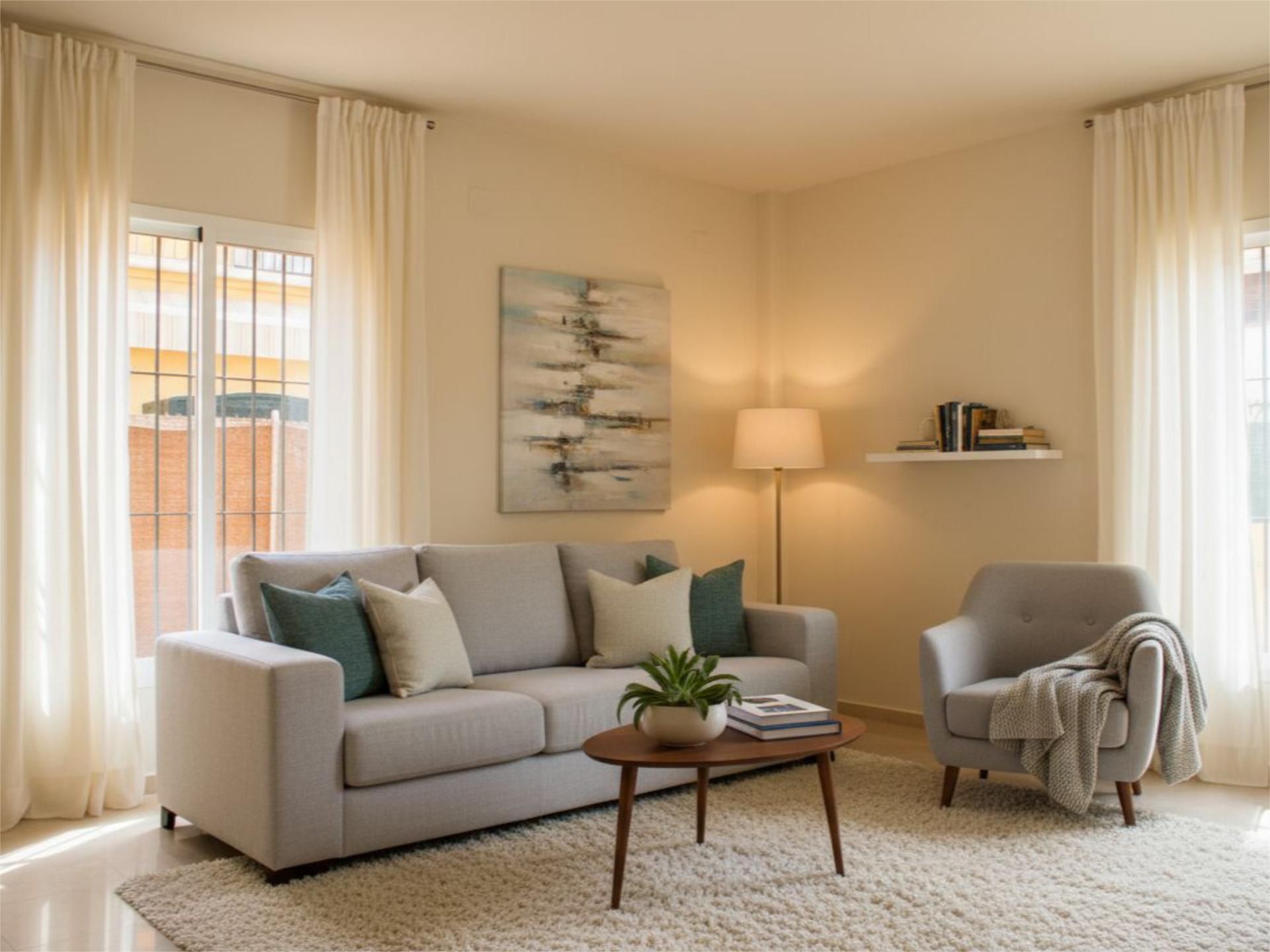 Sala d'estar de Pis en venda en Gelves amb Aire condicionat, Terrassa i Balcó