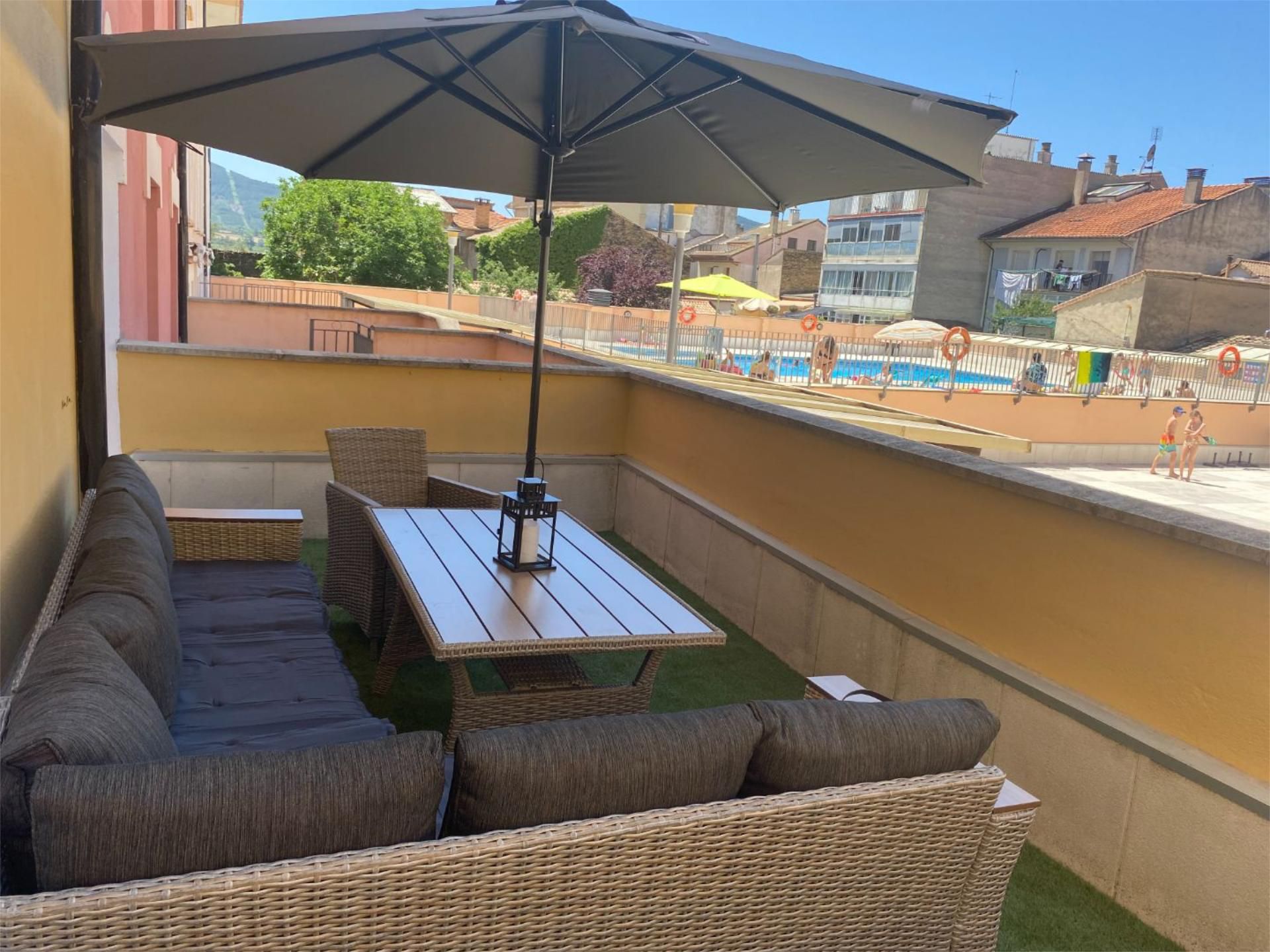 Terrace of Flat for sale in Jaca  with Air Conditioner, Terrace and Swimming Pool