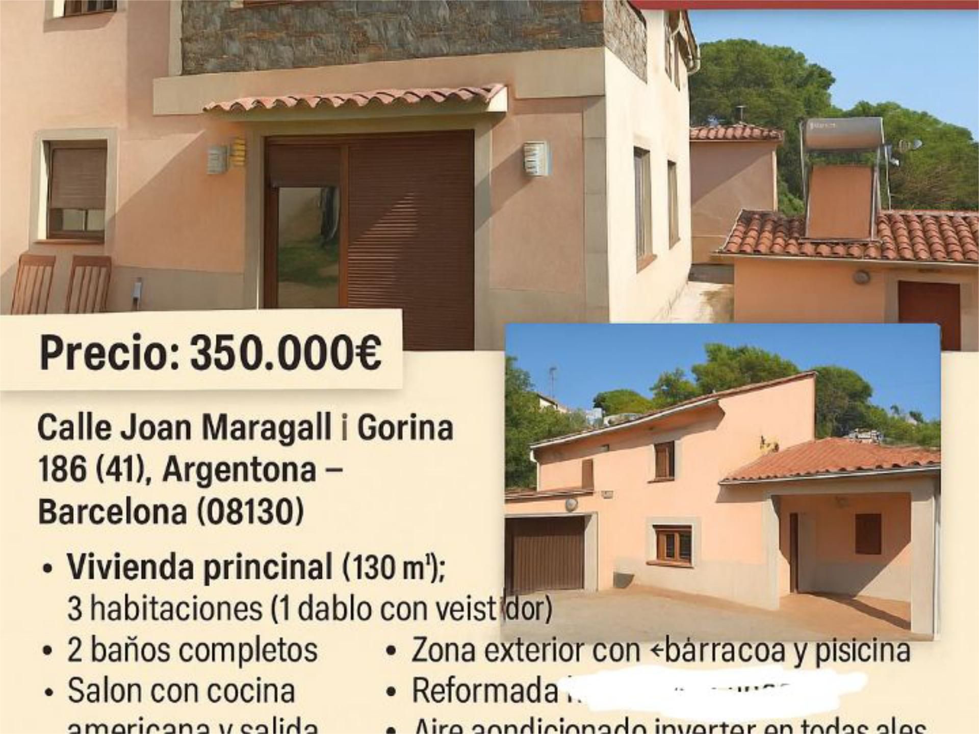 Garden of House or chalet for sale in Argentona  with Air Conditioner, Terrace and Swimming Pool