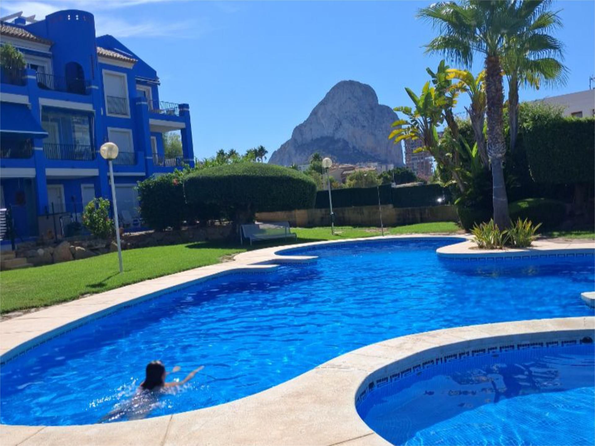 Piscina de Apartamento de alquiler en Calpe / Calp con Calefacción, Jardín privado y Piscina