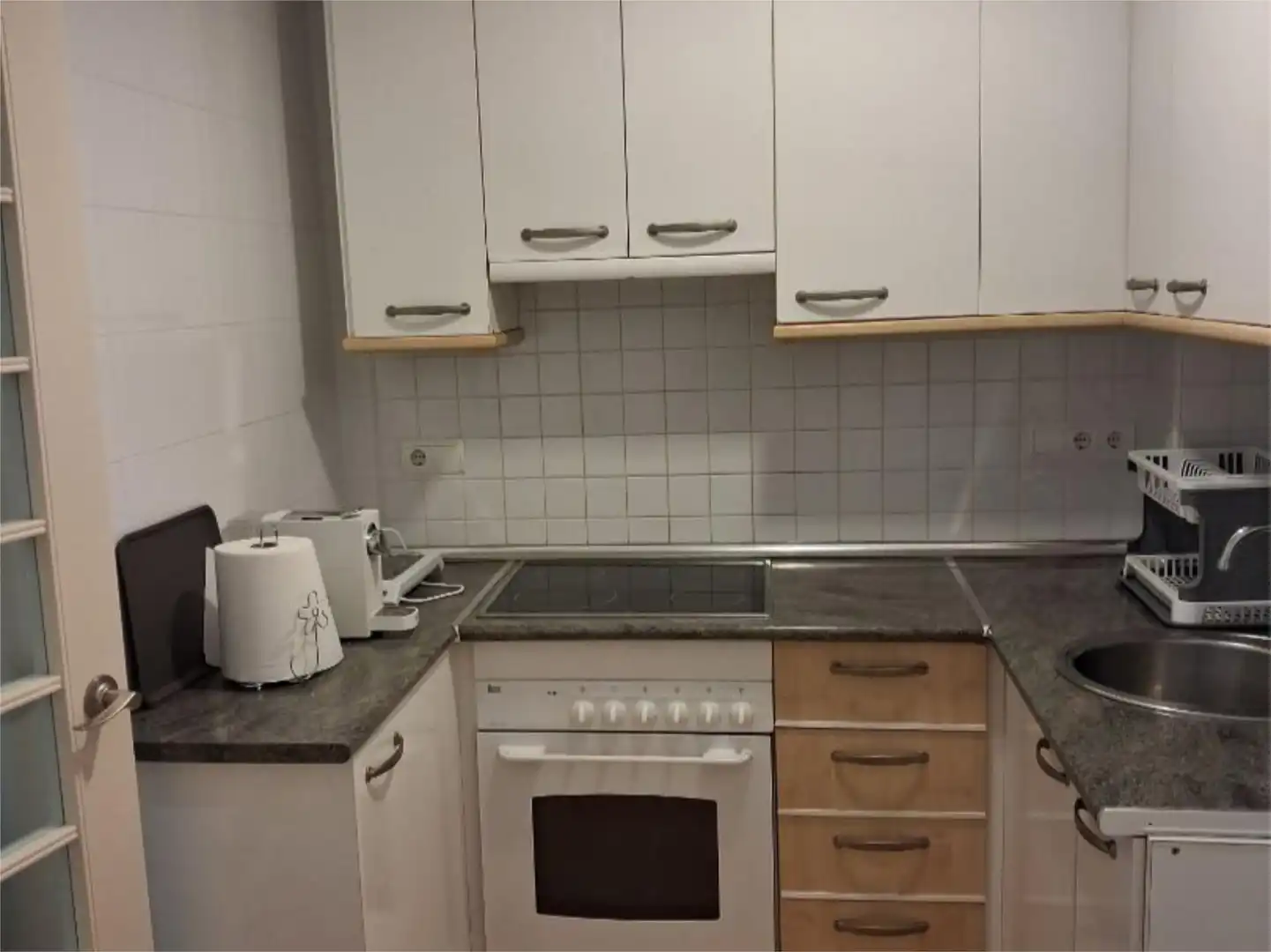 Cuina de Apartament de lloguer en Calpe / Calp amb Calefacció, Jardí privat i Piscina