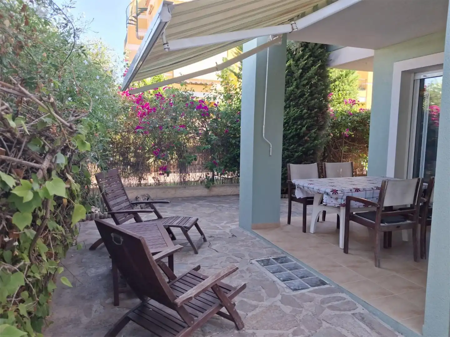 Terrassa de Apartament de lloguer en Calpe / Calp amb Calefacció, Jardí privat i Piscina
