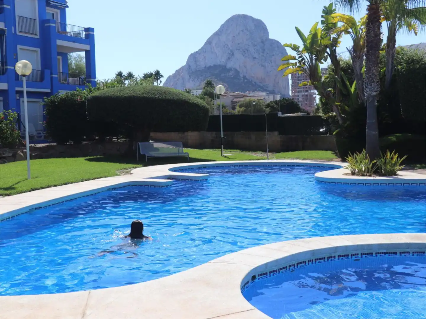 Piscina de Apartament de lloguer en Calpe / Calp amb Calefacció, Jardí privat i Piscina