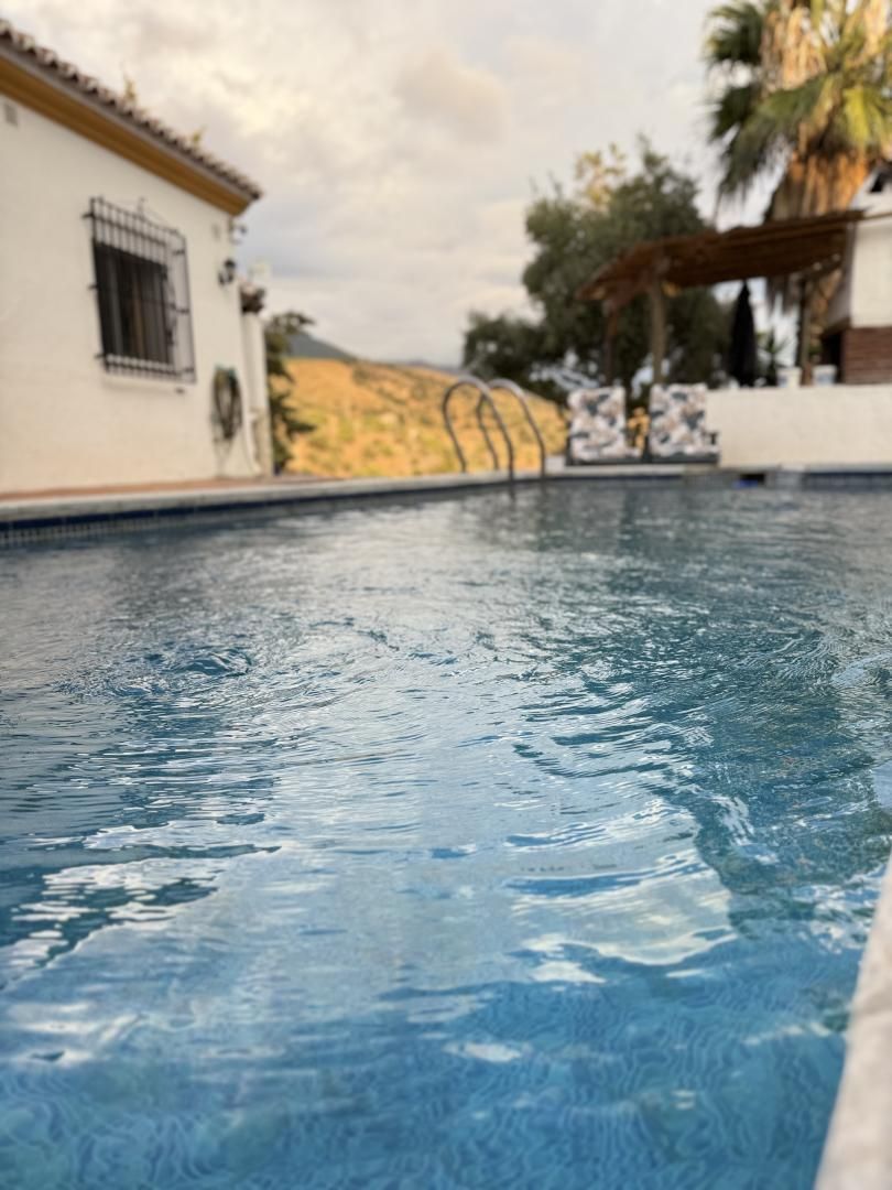 Swimming pool of House or chalet to rent in Sedella  with Air Conditioner, Private garden and Terrace