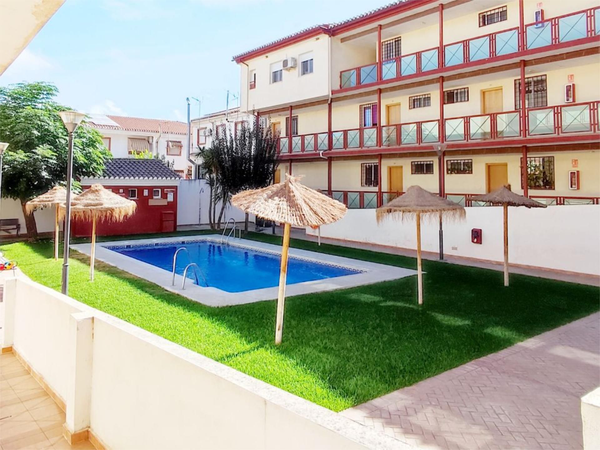 Swimming pool of Flat for sale in Las Gabias  with Air Conditioner, Heating and Parquet flooring