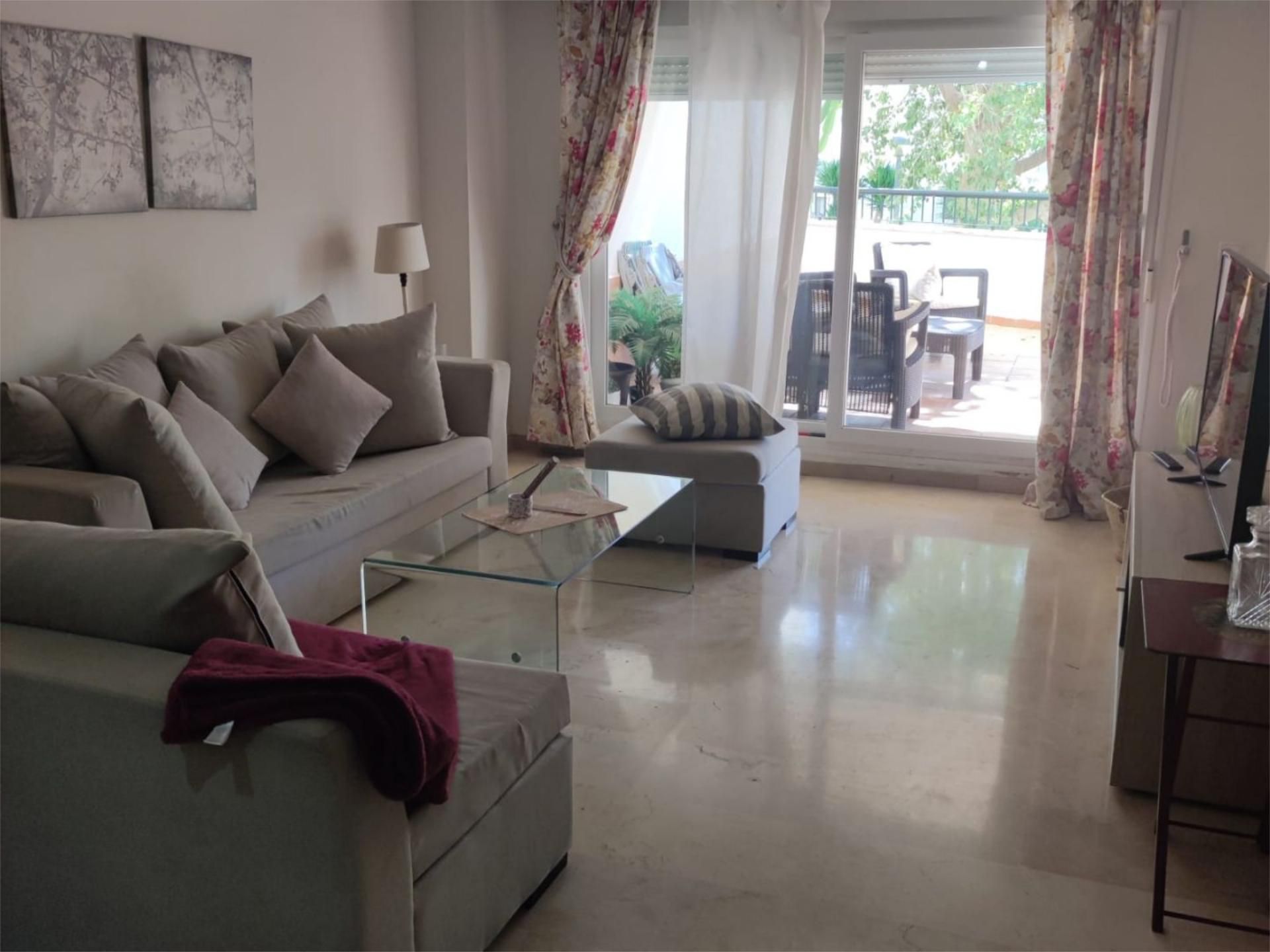 Living room of Flat for sale in Marbella  with Air Conditioner, Terrace and Swimming Pool