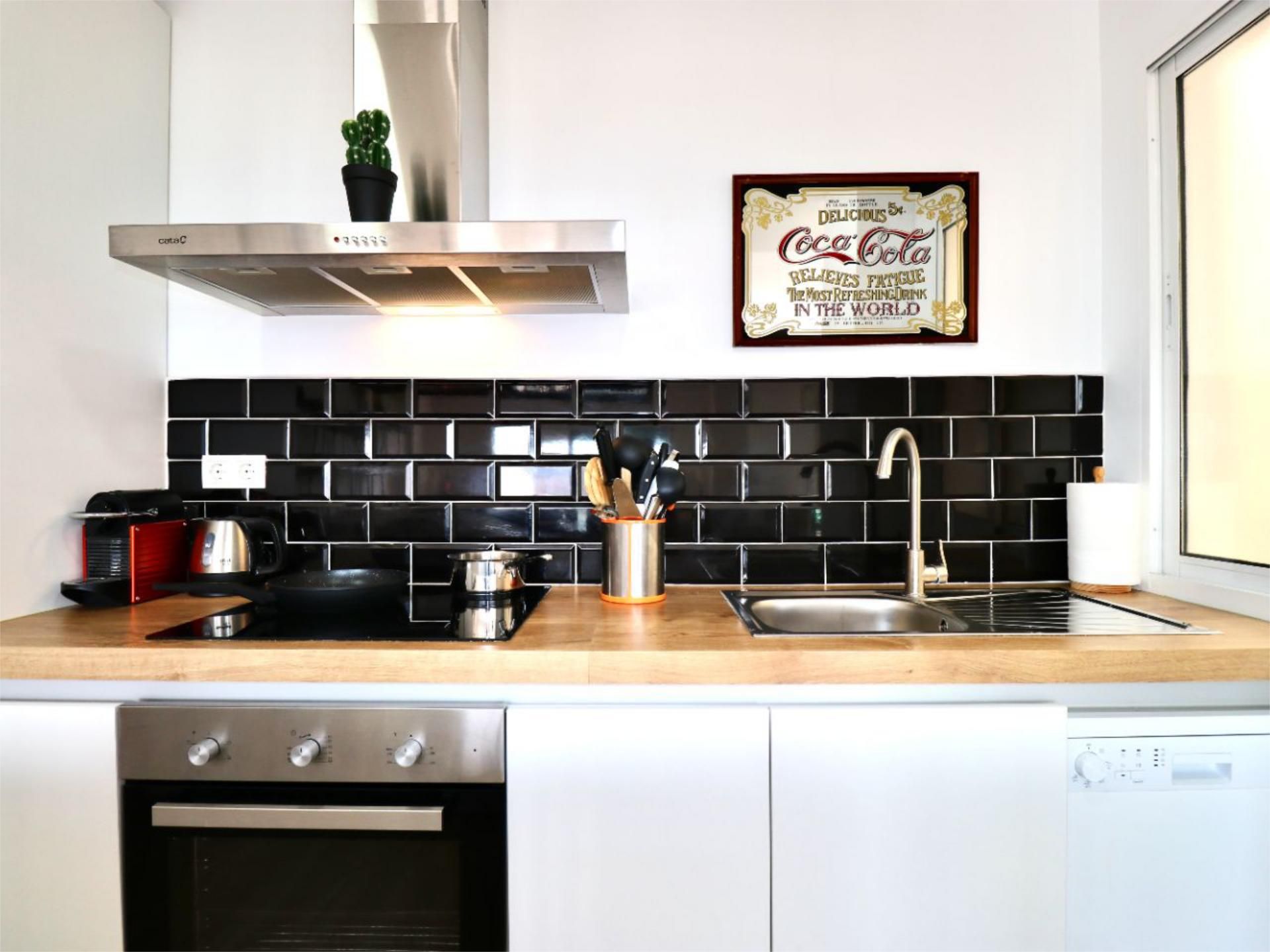 Kitchen of Apartment to rent in Málaga Capital  with Air Conditioner, Storage room and Furnished