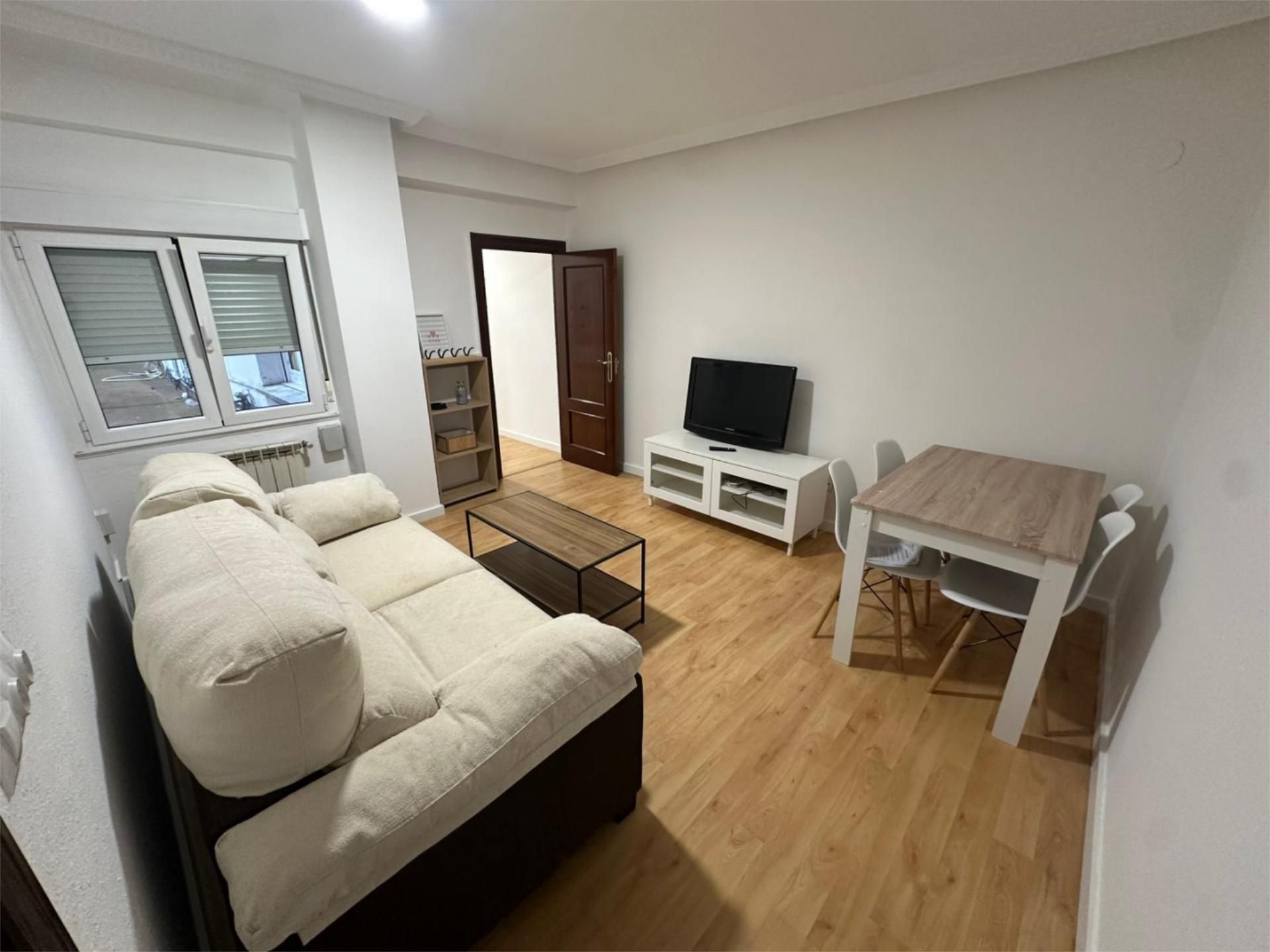 Sala d'estar de Pis de lloguer en Oviedo  amb Calefacció, Parquet i Moblat