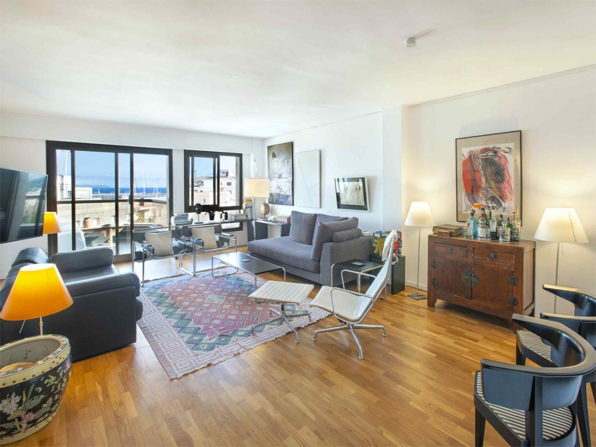 Pis en venda a Avinguda de Gabriel Roca, 37, Ponent Sala d'estar de Pis en venda en Palma de Mallorca amb Aire condicionat, Terrassa i Piscina