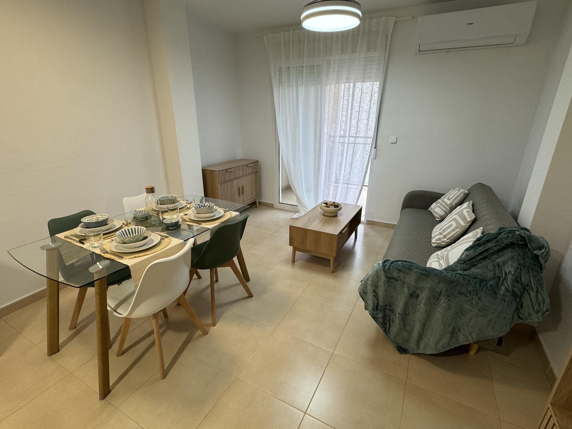 Sala de estar de Piso de alquiler en  Murcia Capital con Aire acondicionado, Calefacción y Trastero