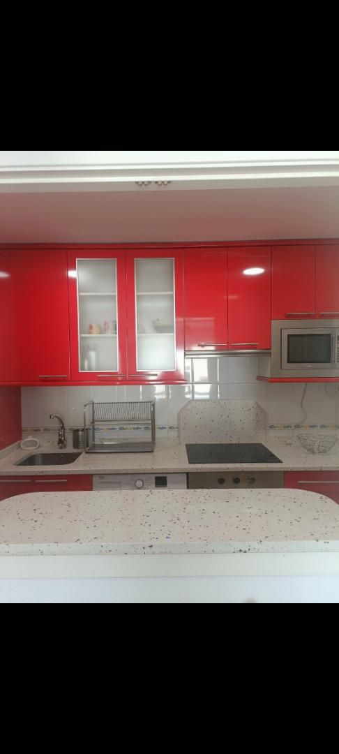 Kitchen of Apartment to rent in  Madrid Capital  with Heating, Private garden and Parquet flooring
